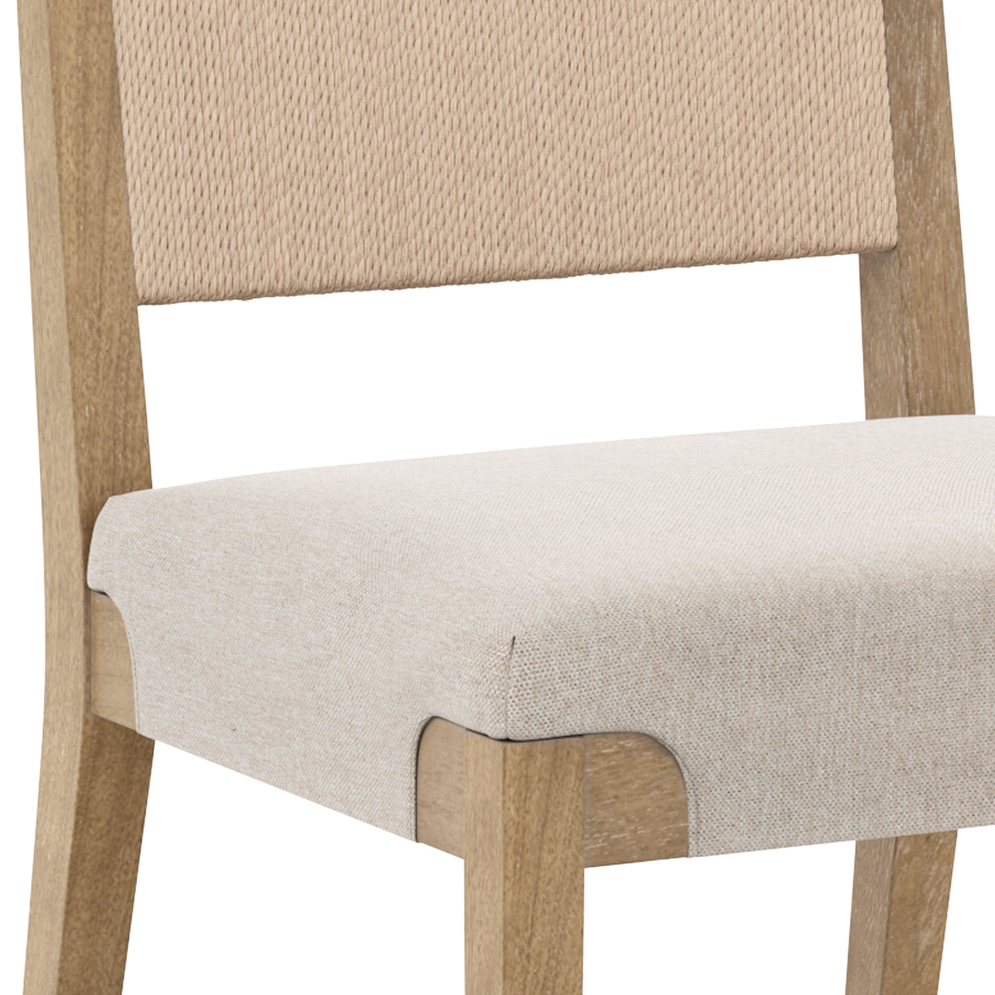 Cove Dining Set Rattan Flax Upholstered Set of 4 | Nathan James