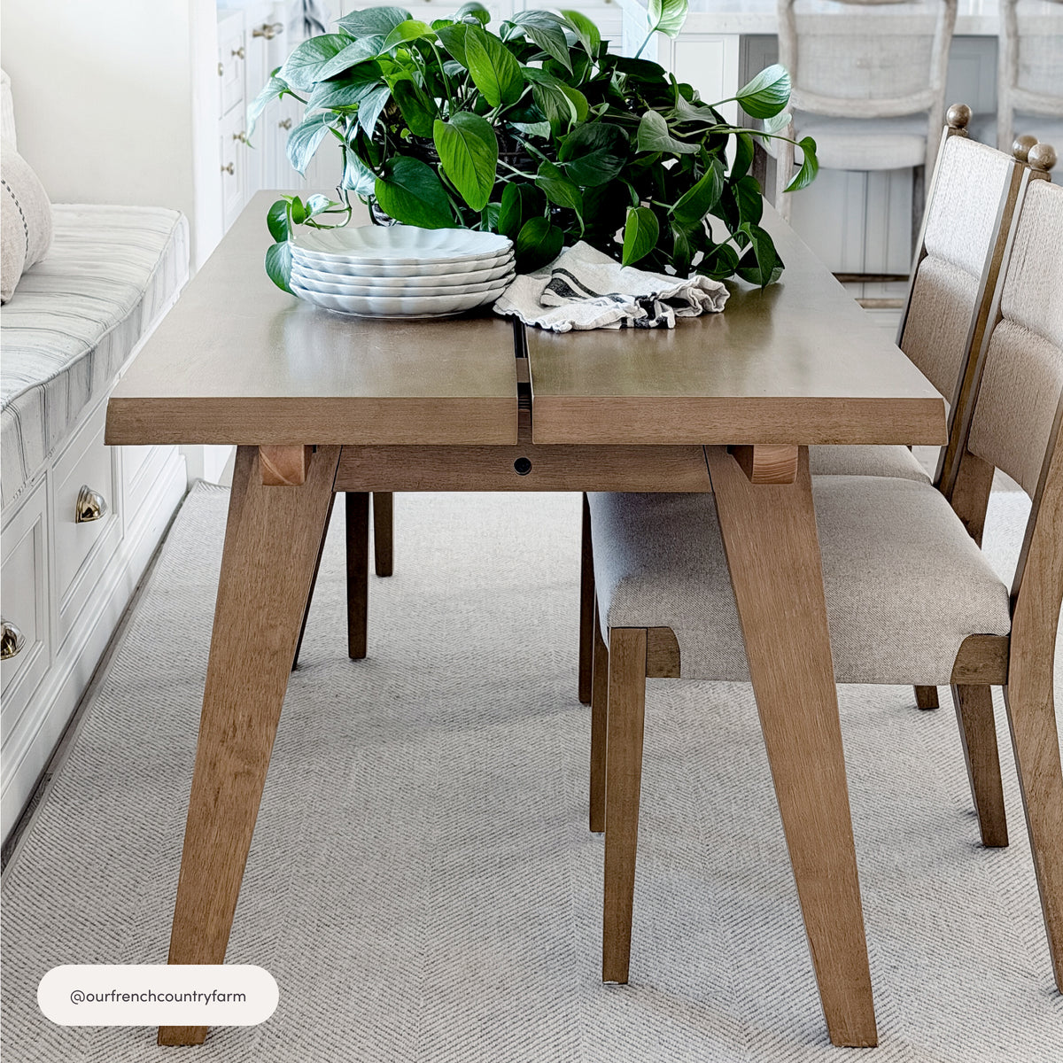 Andy Modern Farmhouse Extendable Dining Table | Nathan James