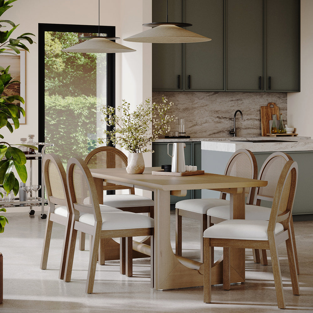 Solace Dining Table Wood Leaf Extension for 8 | Nathan James