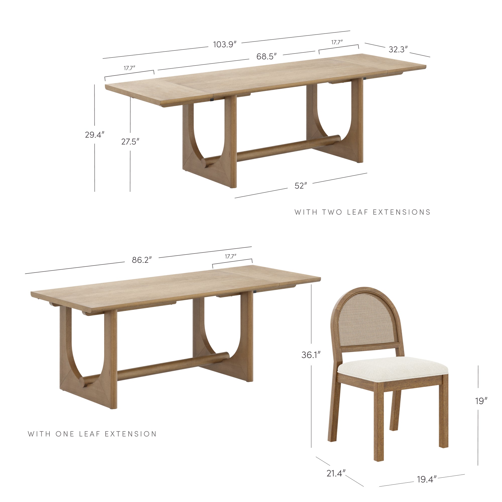 Solace Extendable Dining Table Set - Thumbnail 5