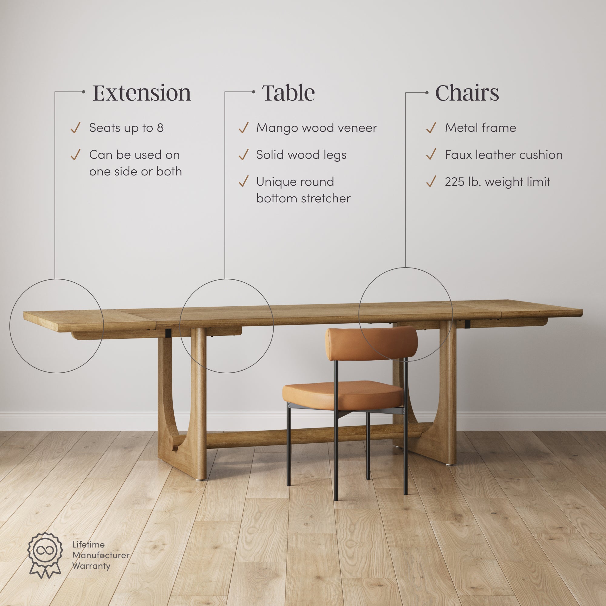 Nathan James Dining Table - Thumbnail 3