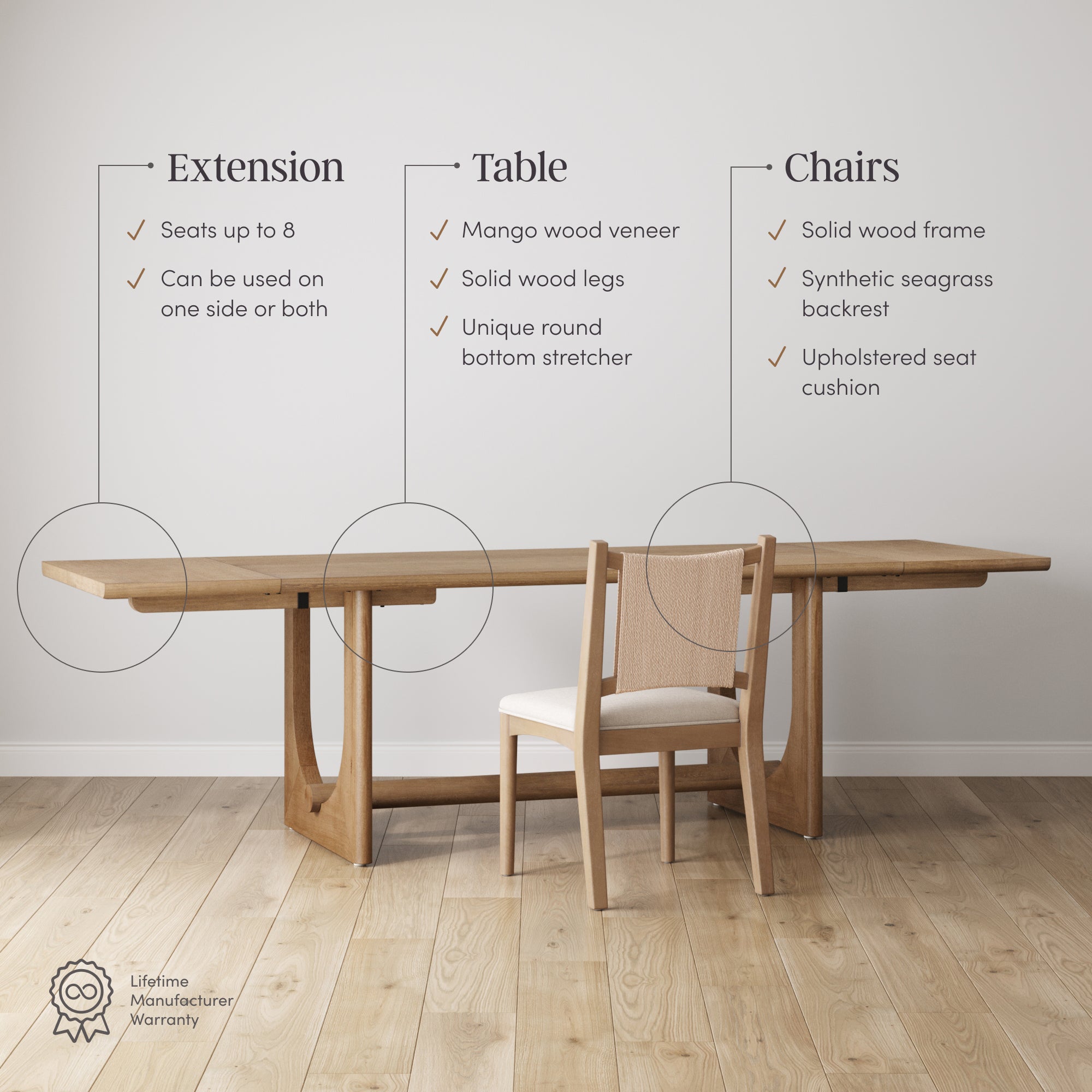 Nathan James Dining Table - Thumbnail 2