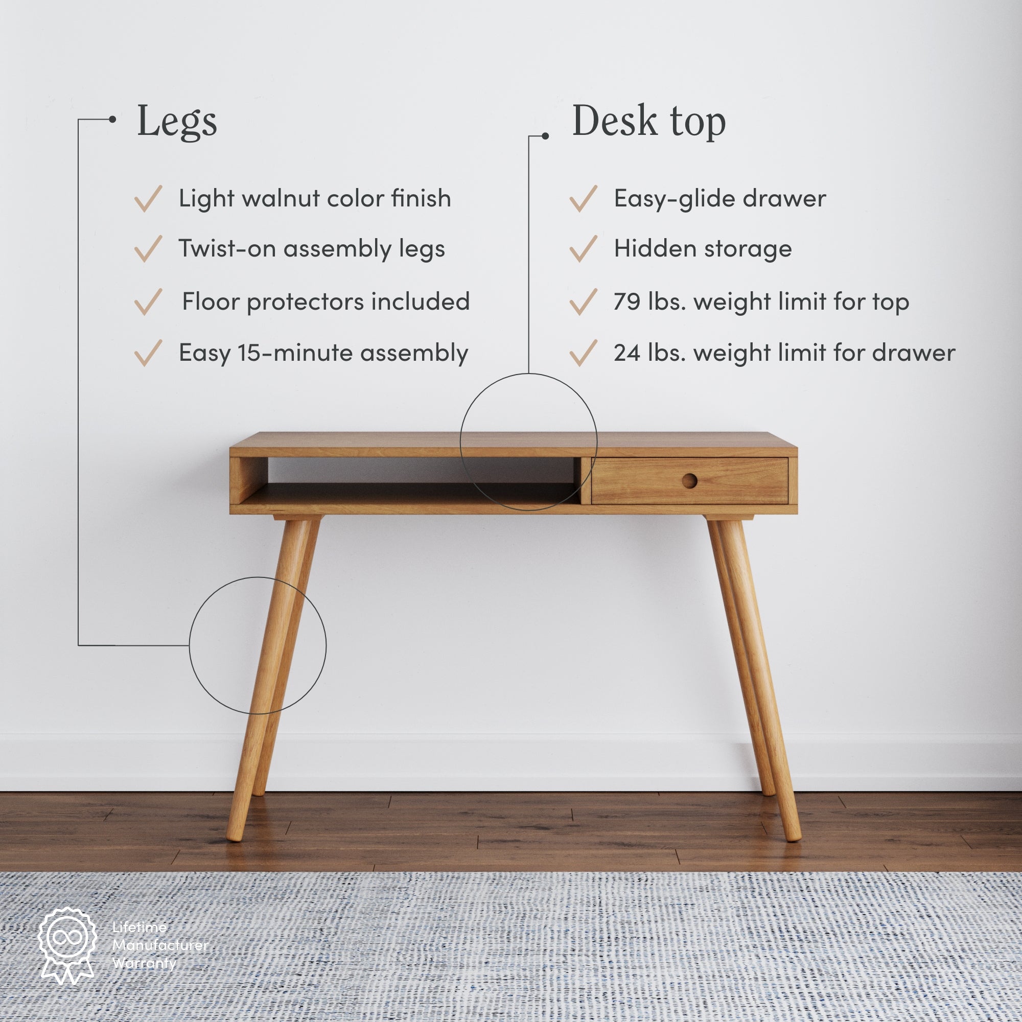 Parker Writing Desk - Thumbnail 5