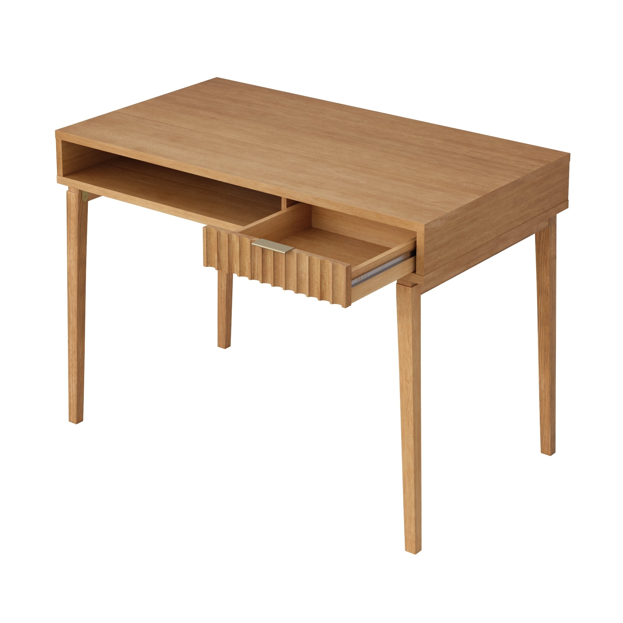 Jasper Desk Solid Wood Fluted Set of 3 | Nathan James