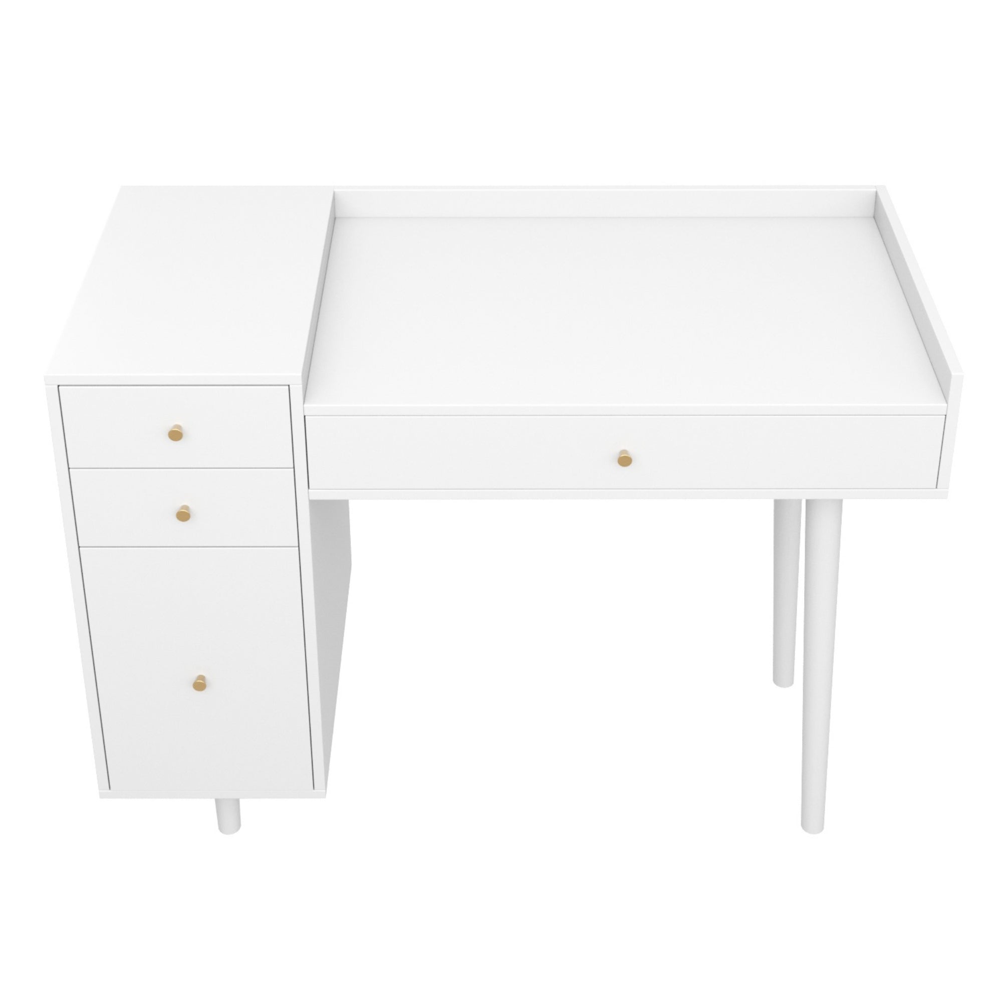 Mid-Century Modern White Wall Desk - Thumbnail 4