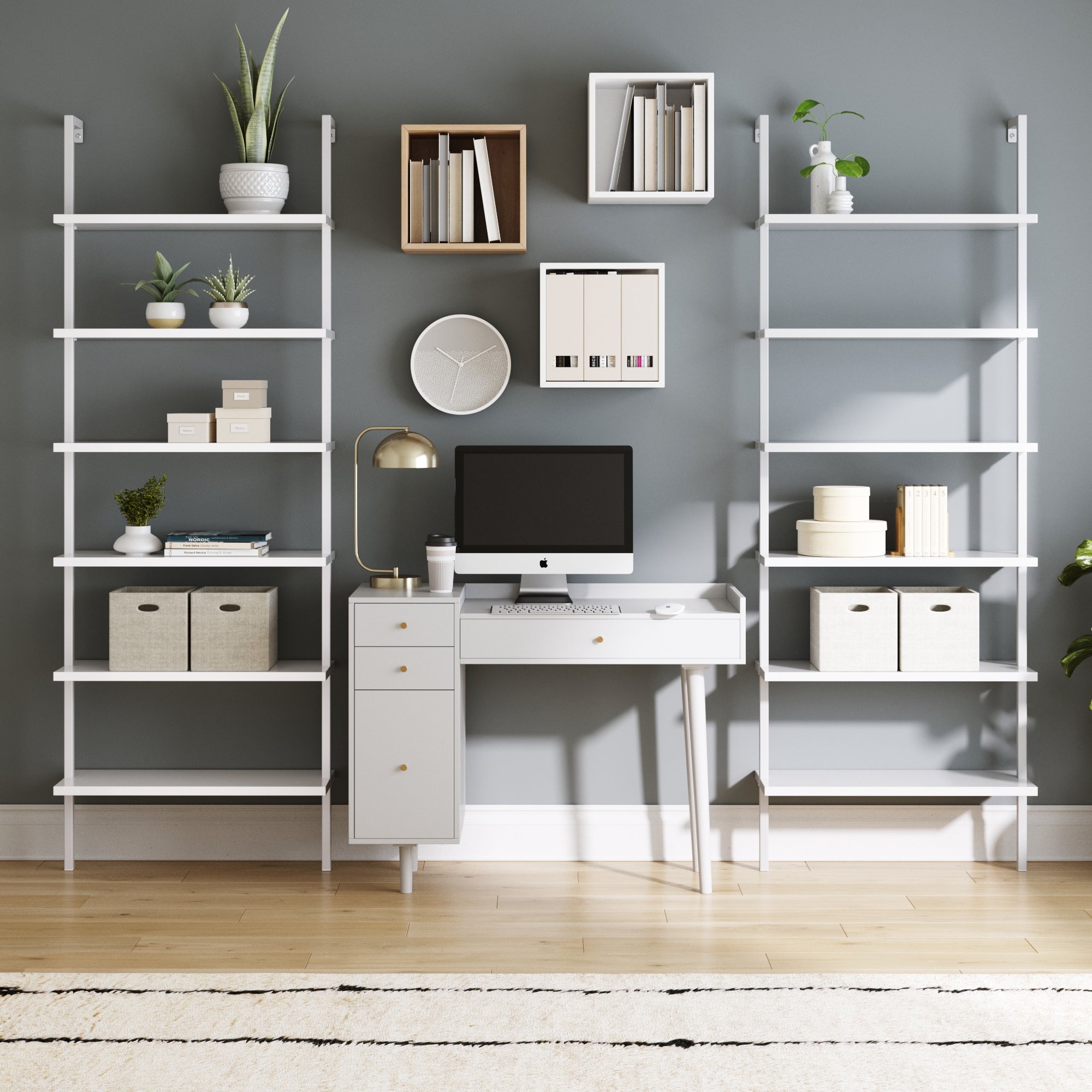 Office Wall Unit With Desk Parker House Pure Modern 4 Piece Modular