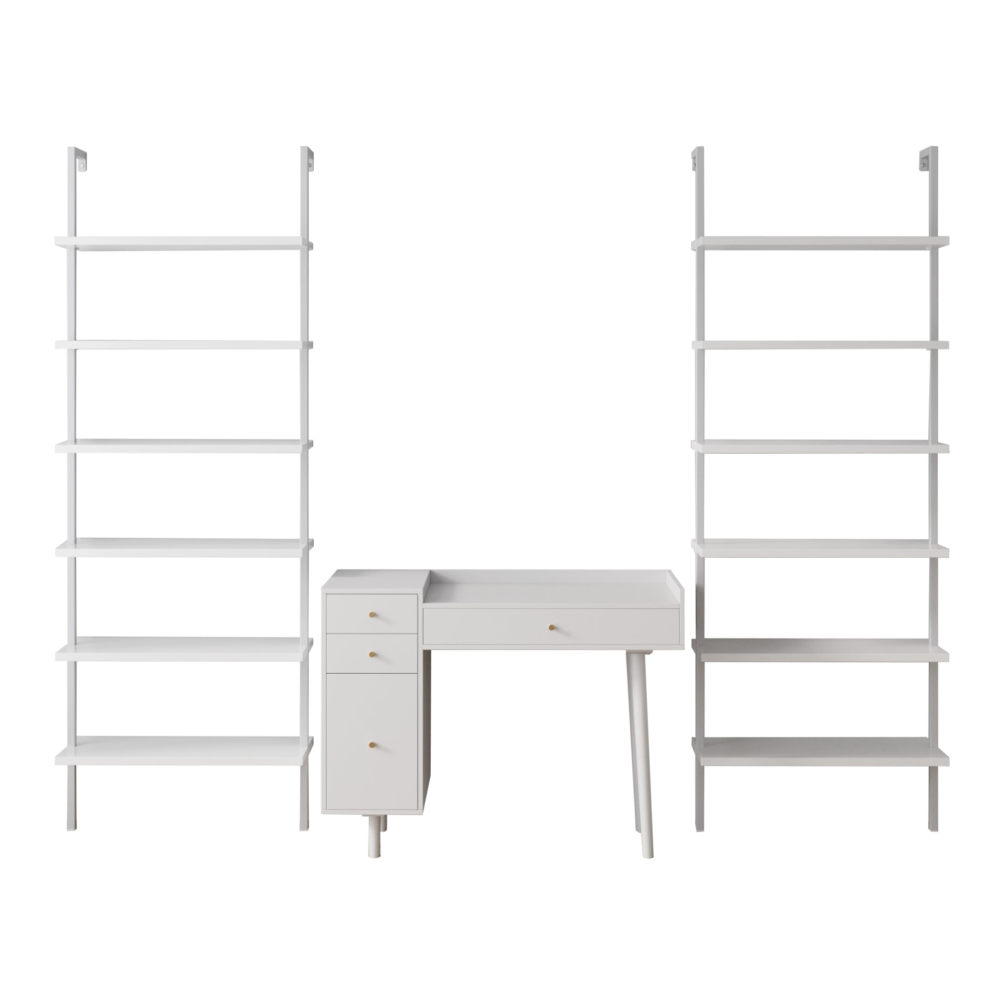 Mid-Century Modern White Wall Desk - Thumbnail 2