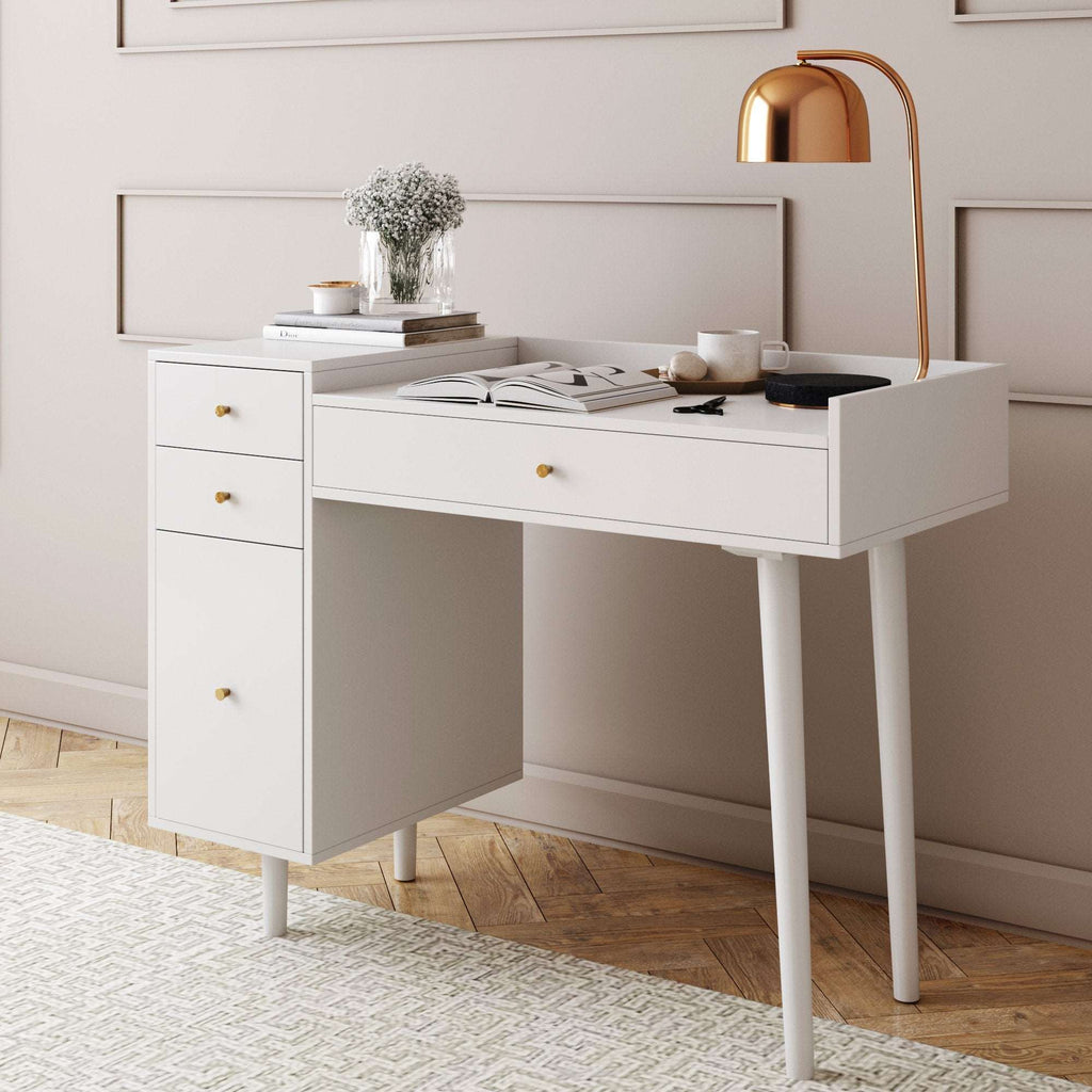 Mid Century Modern Vanity Desk Drawers