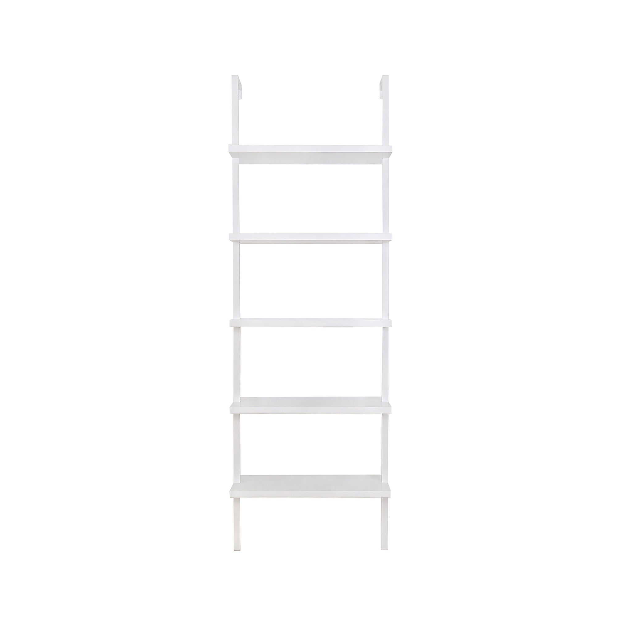 5-Shelf Coastal Ladder Bookshelf White (Set of 2) - Thumbnail 5
