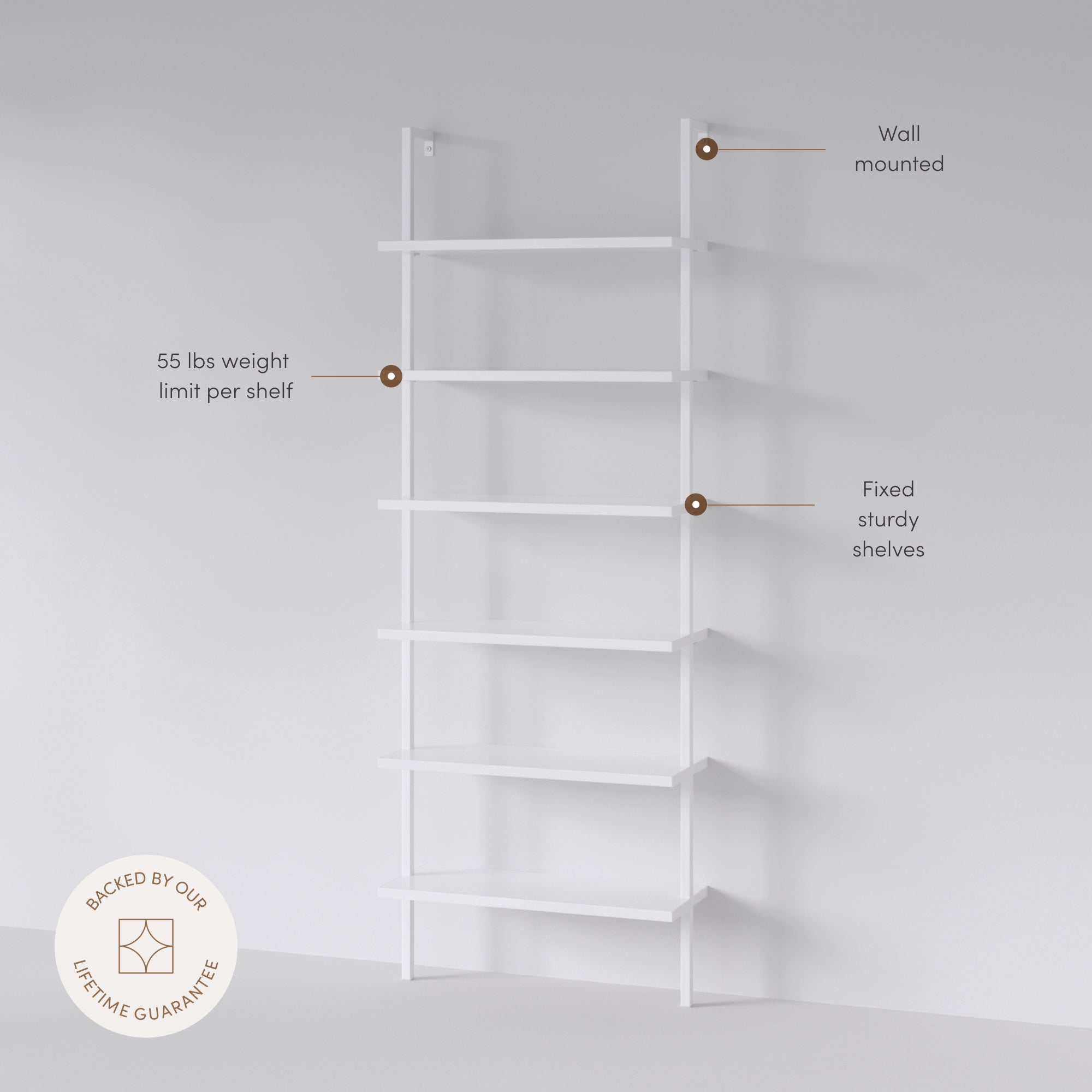 Skyladder Shelves Low ホワイト The Skyladder Shelves — GESTALT NEW YORK