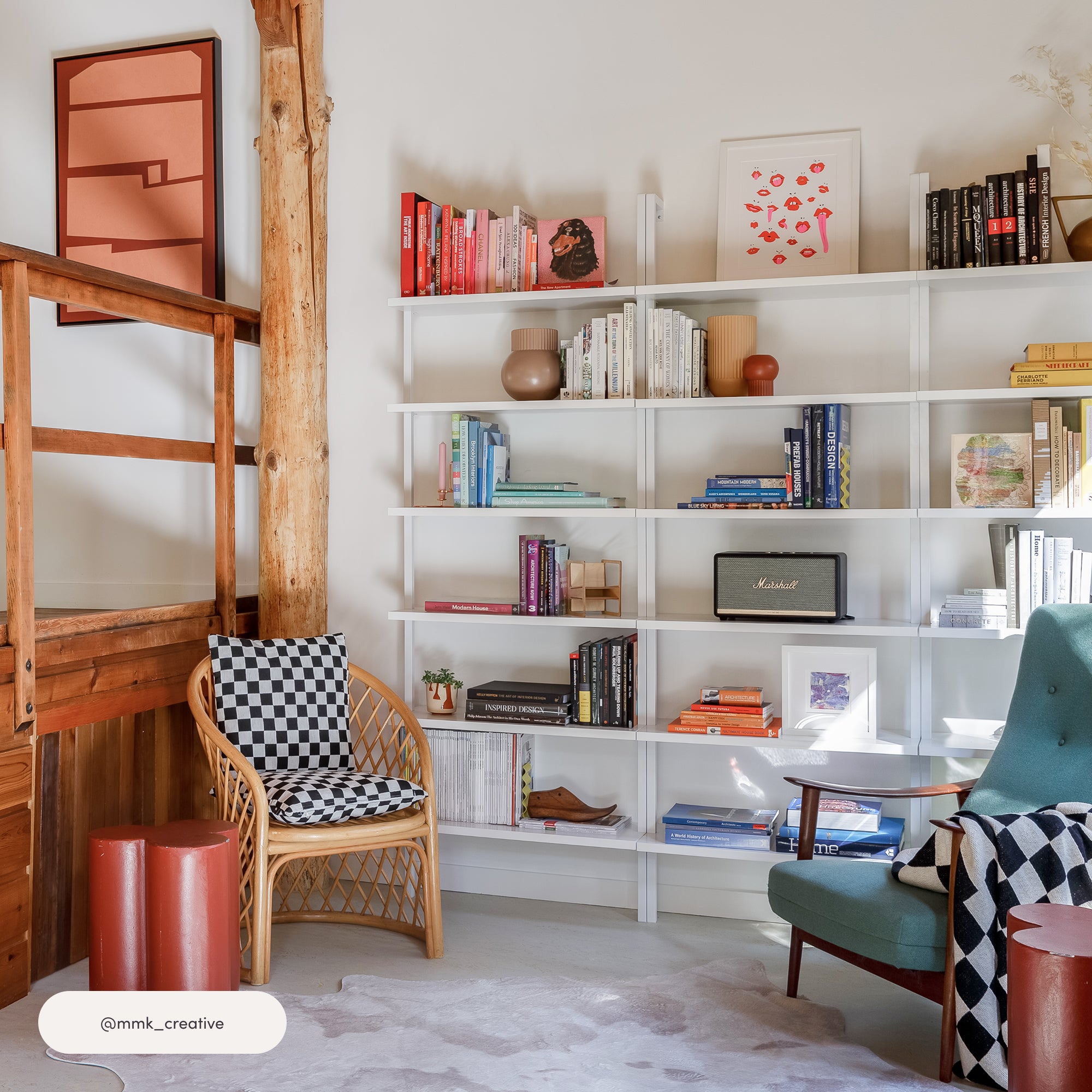 Theo Ladder Bookshelf White (Set of 2) - Thumbnail 5