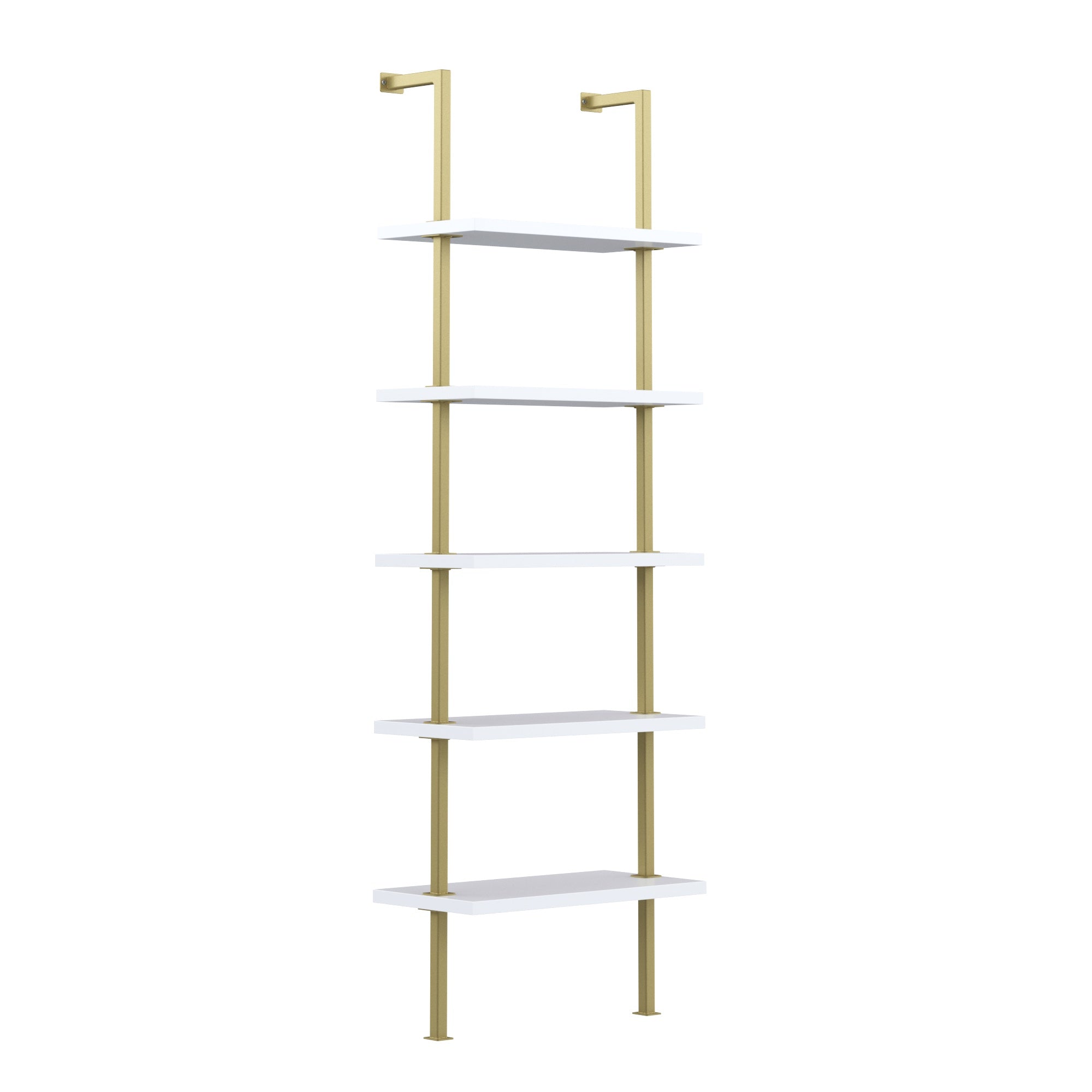 Theo Gold Ladder Bookshelf 5-Shelf