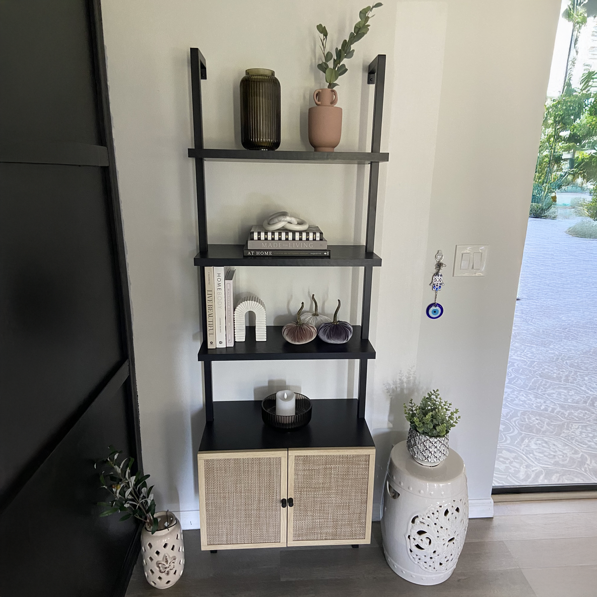 Afted rack 本棚 900x350x900mm Amazon.com: Nathan James Theo 6-Shelf Tall Modern Bookshelf, Wall