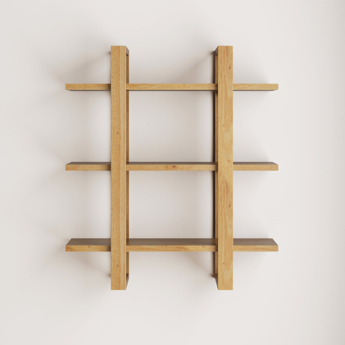Benji Wood Floating Index Wall Shelf | Warm Pine | Nathan James