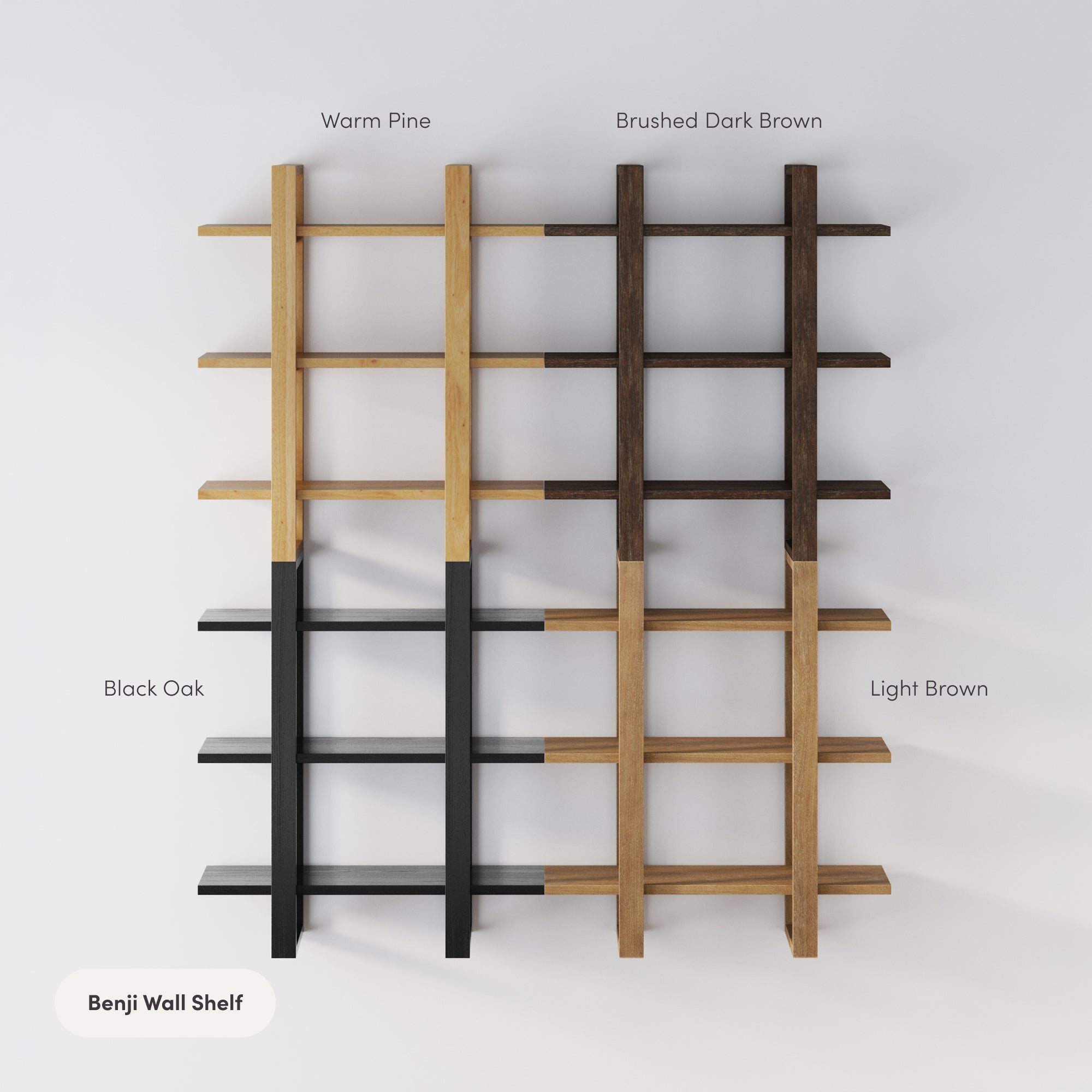 Solid Wood Adjustable Wall Shelf - Thumbnail 5