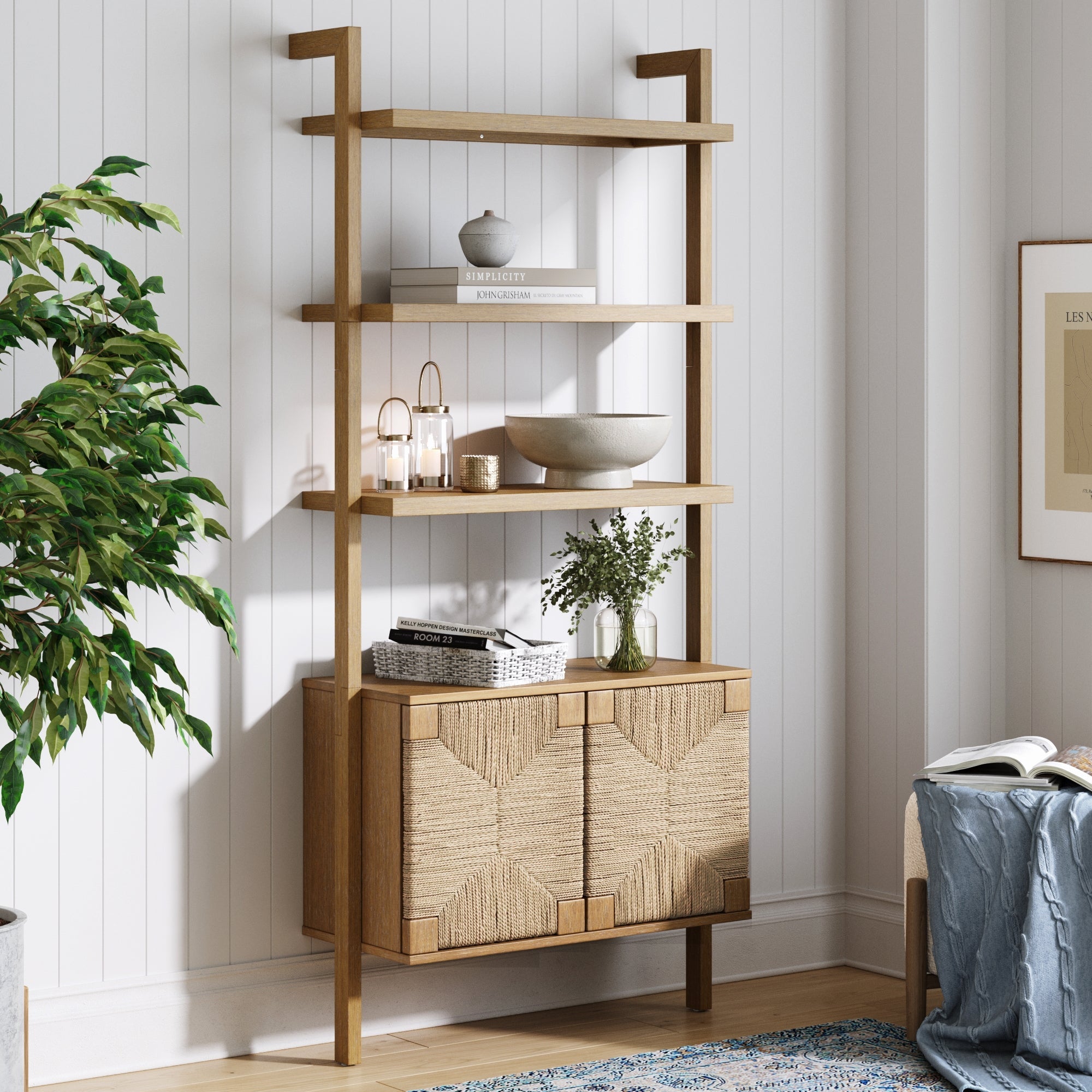 Modern boho deals bookshelf