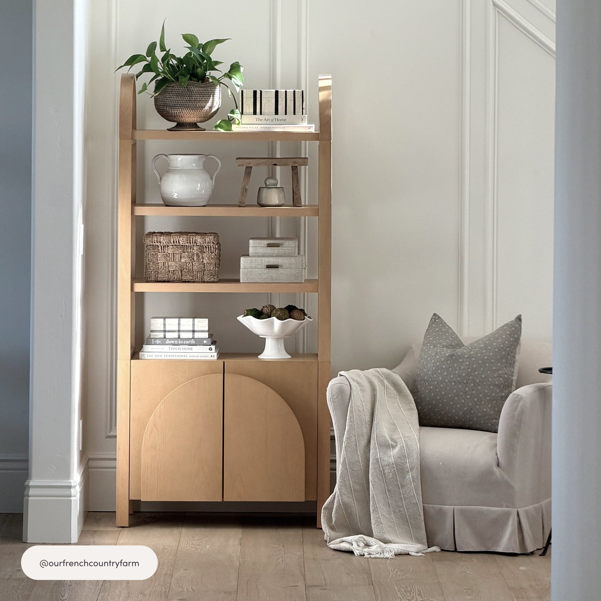 Iris Bookshelf Raw Oak Set of 2 Arched | Nathan James