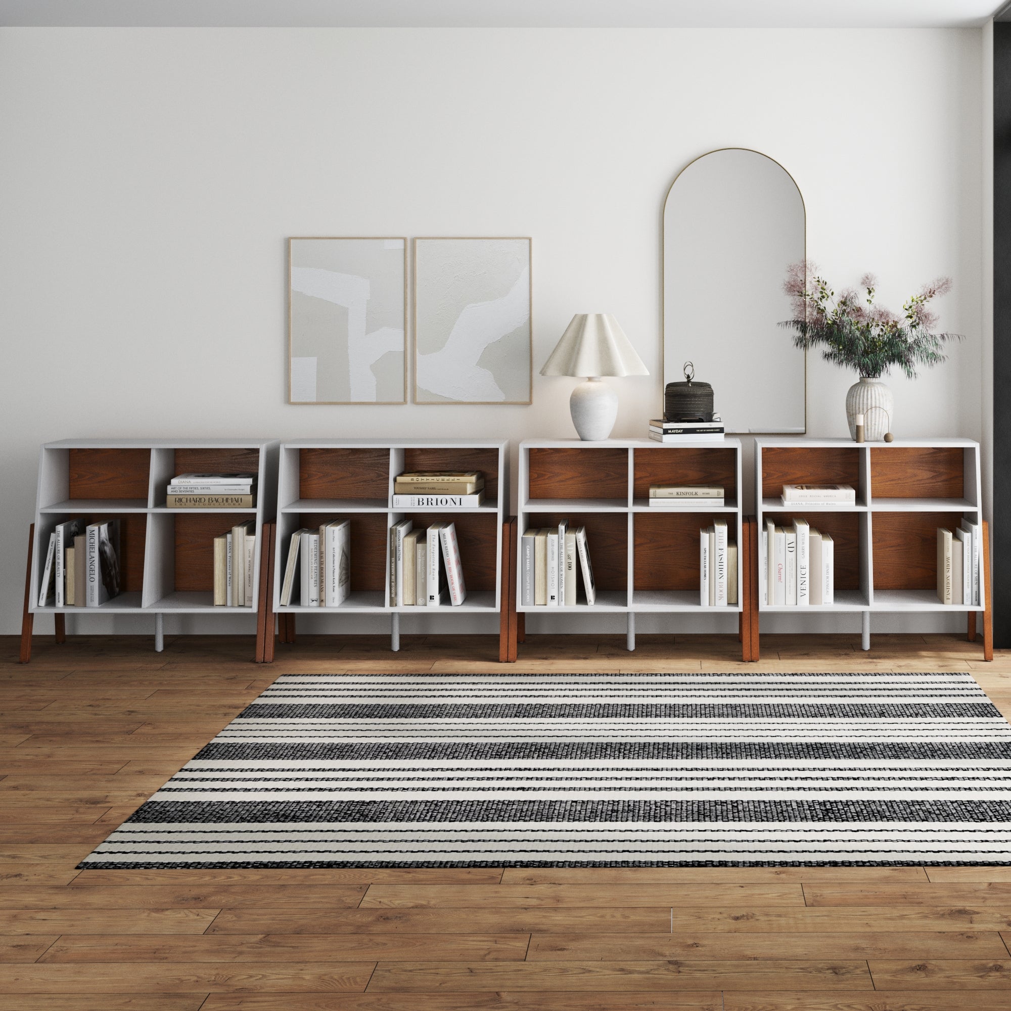 Telos Mid-Century White Storage Organizer Set of 4 | Nathan James