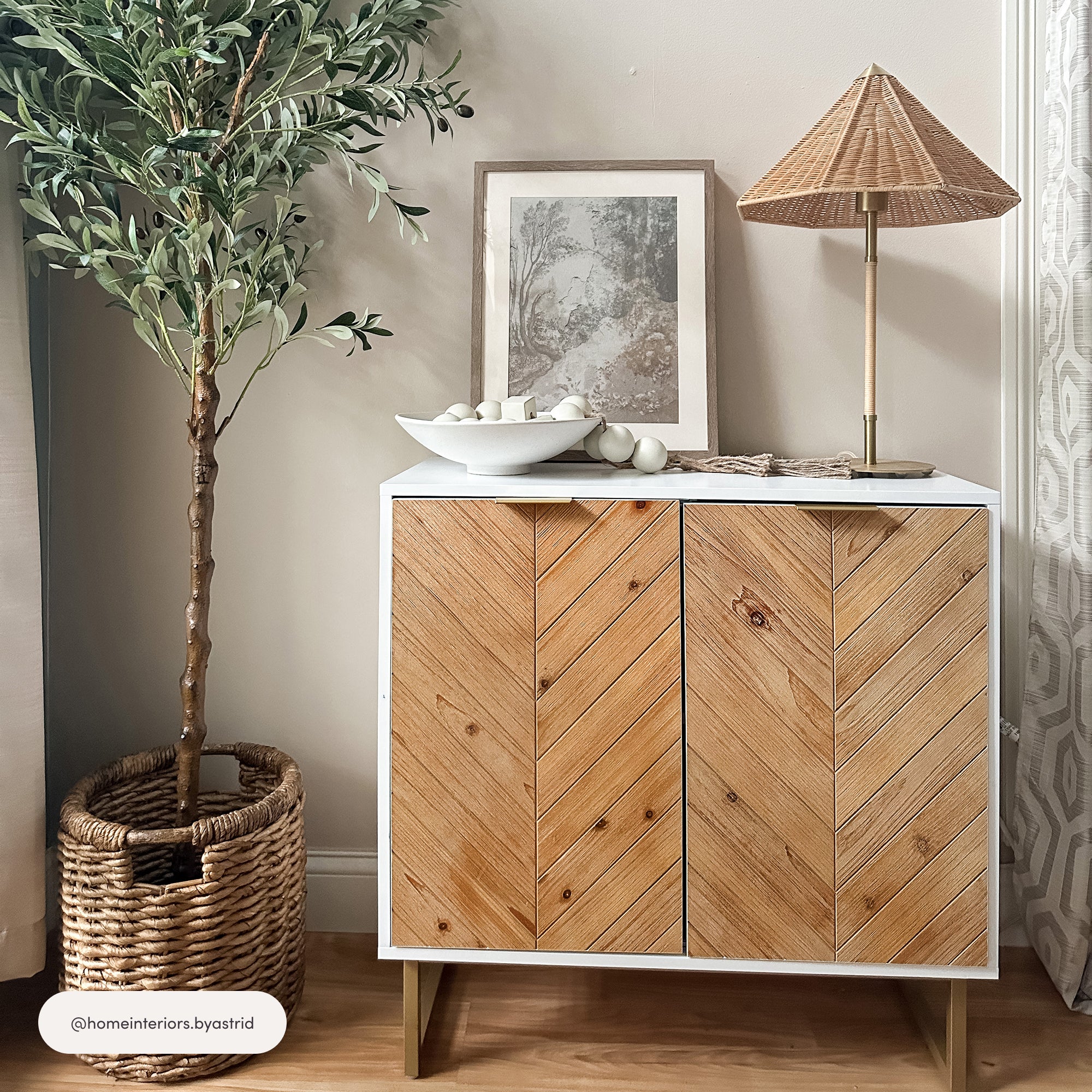 Enloe Matte White Wood Modern Console | Nathan James