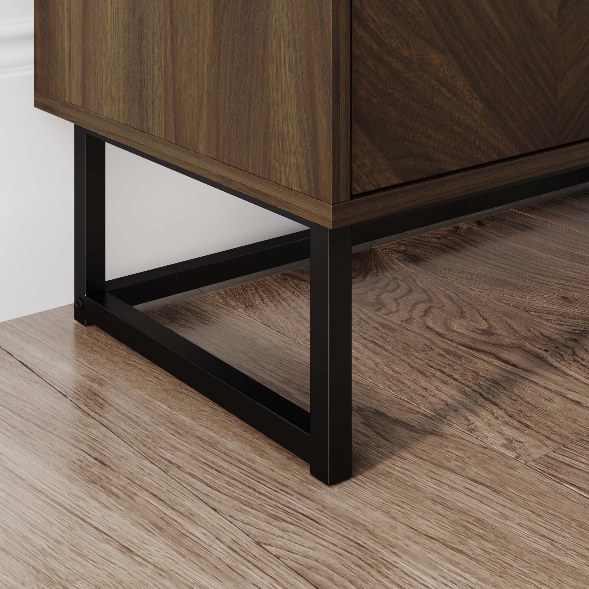 Nathan James Herringbone Storage Cabinet Credenza - Thumbnail 2