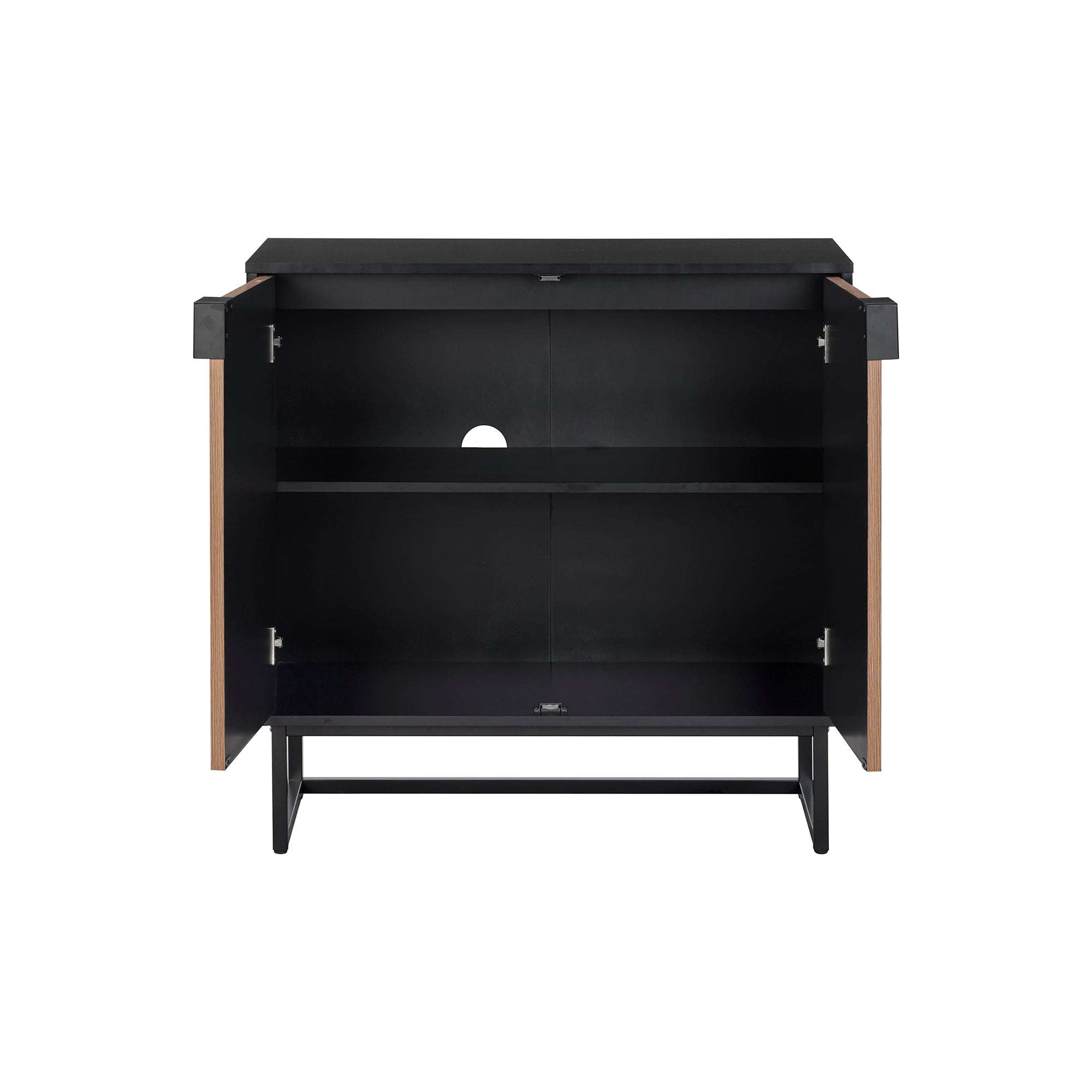 Wood 2-Door TV Console for TVs up to 100" Brushed Fir - Nathan James