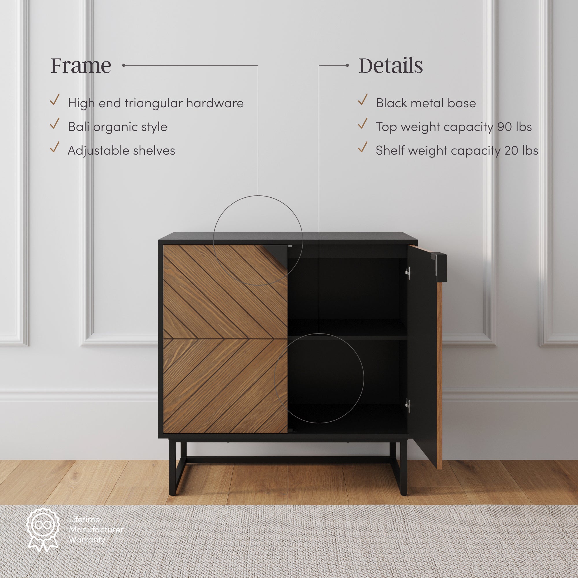 Nathan James Enloe Credenza Console Table - Thumbnail 4