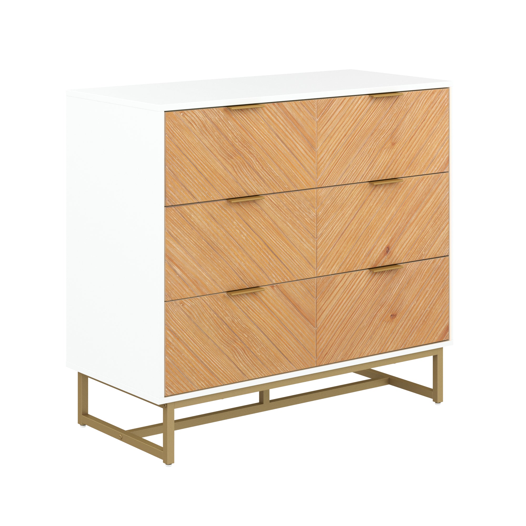Boho Herringbone 3-Drawer Dresser