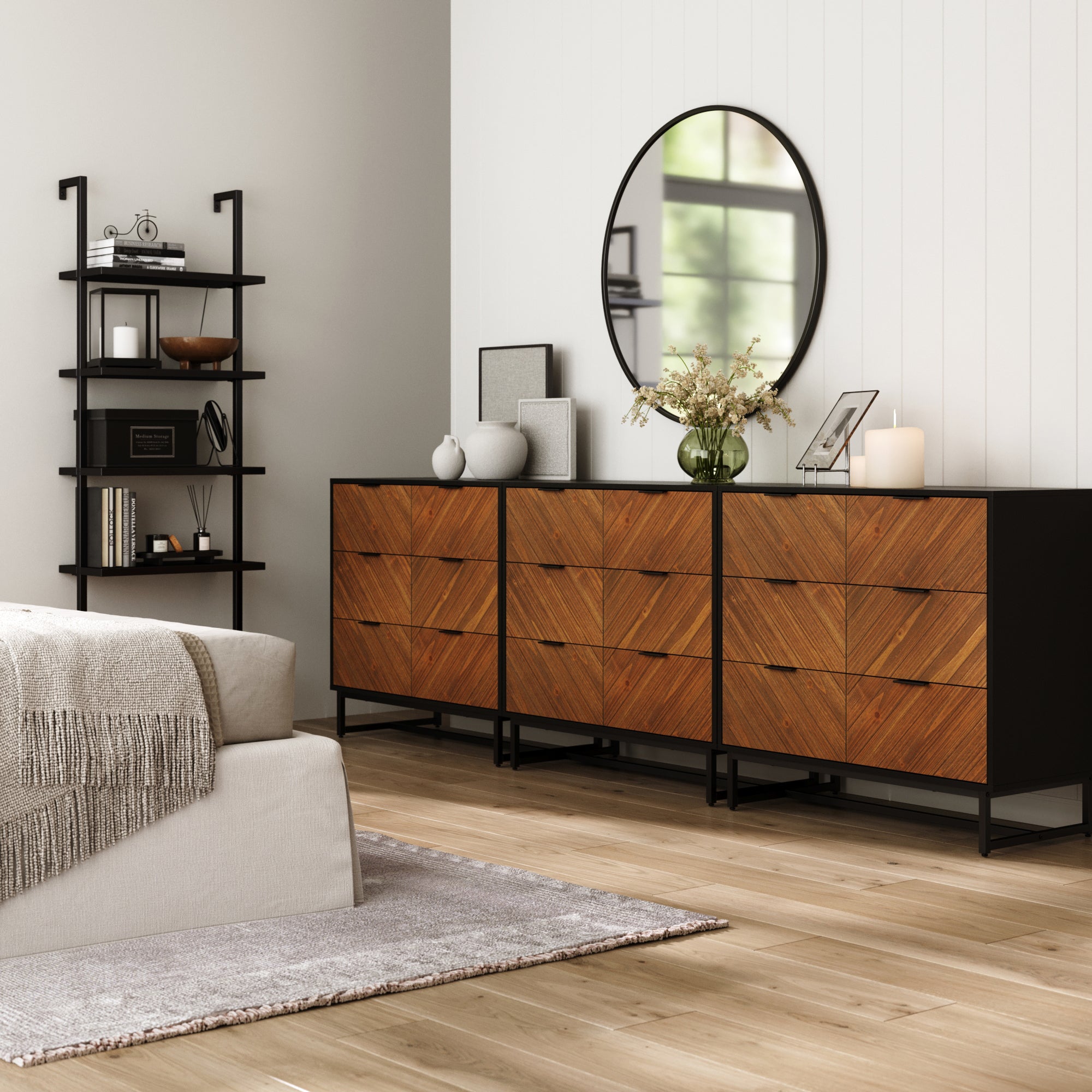 3-Drawer Brushed Fir Dresser - Thumbnail 3