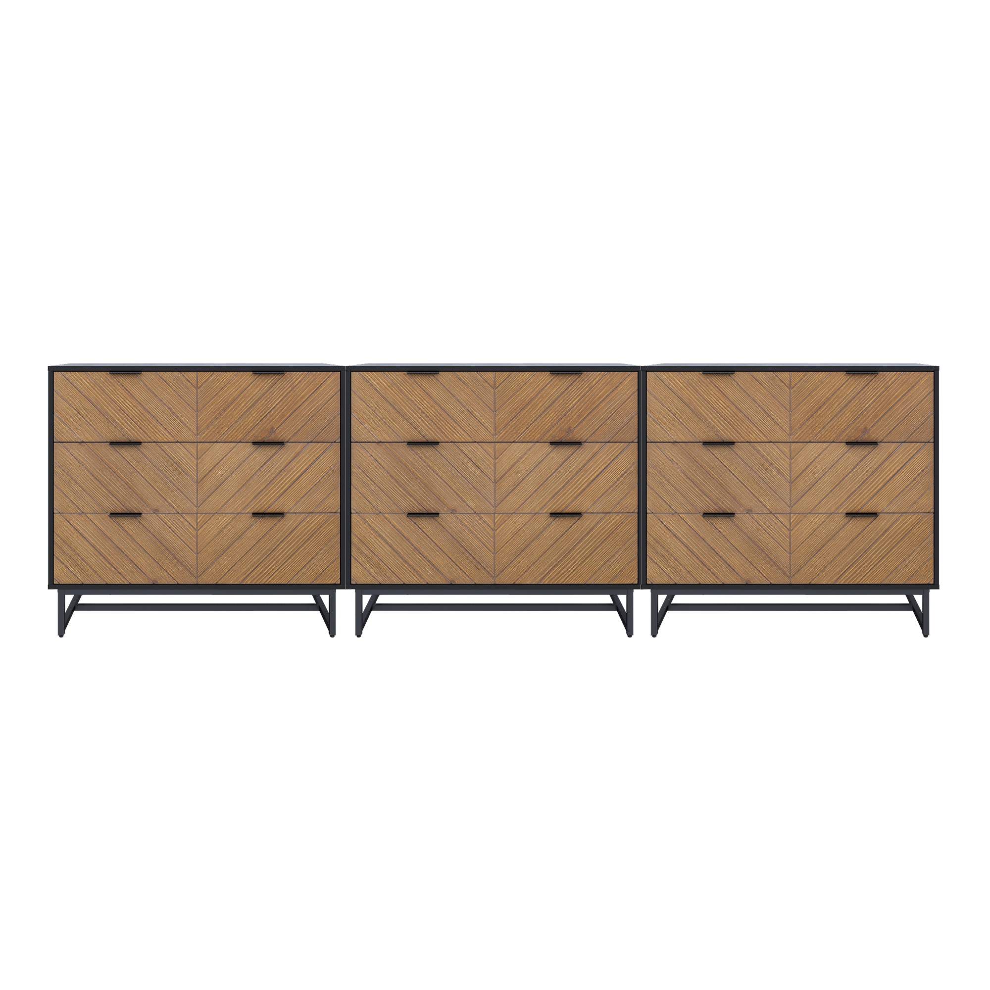3-Drawer Brushed Fir Dresser - Thumbnail 5