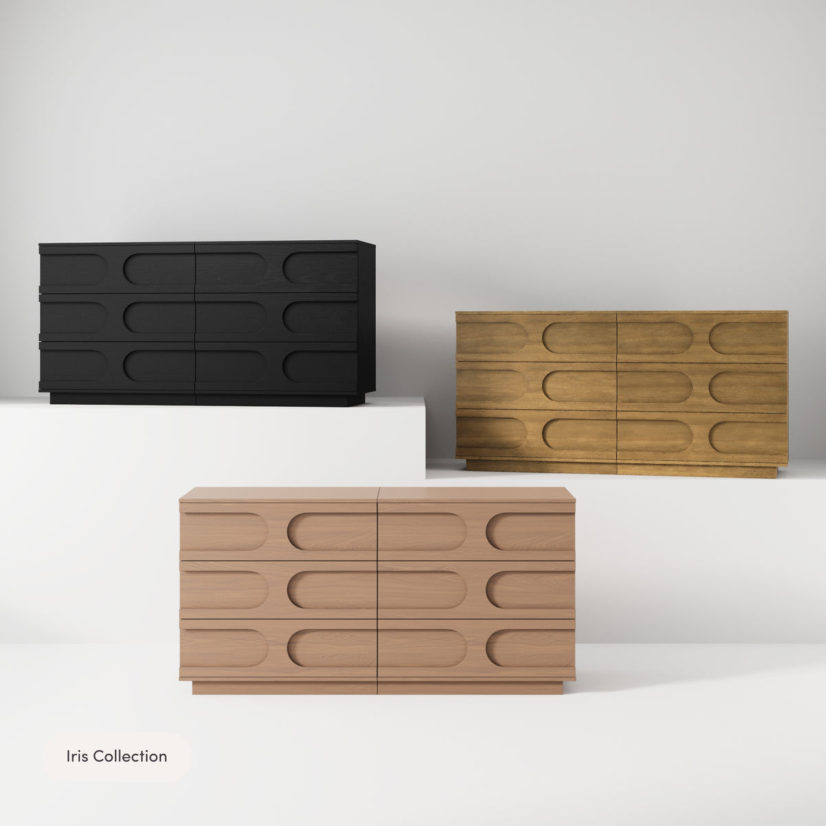 Mid-Century Modern Wood Stackable 6-Drawer Dresser Brown - Nathan James