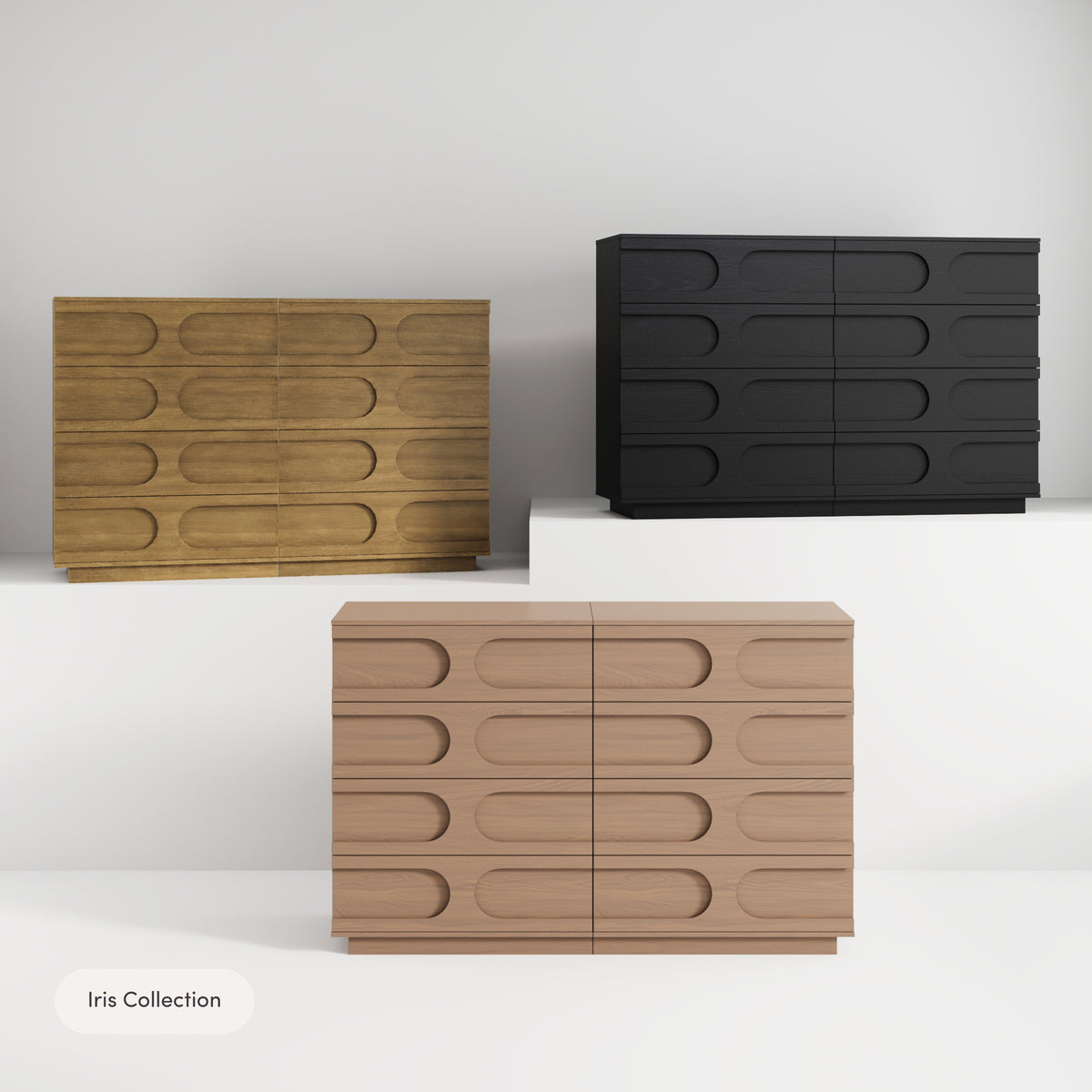 Mid-Century Modern Wood Stackable 8-Drawer Dresser Brown - Nathan James