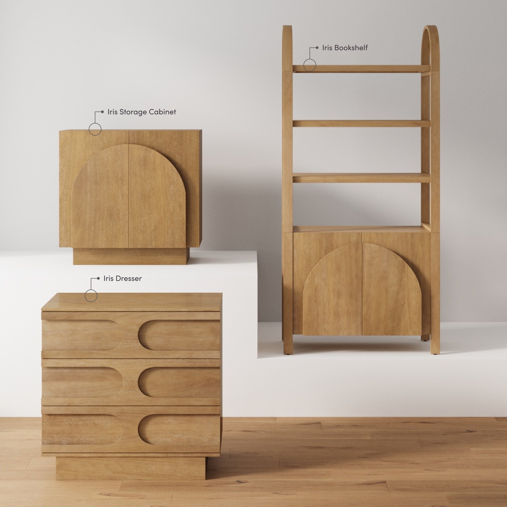 Nathan James Arched Storage Cabinet - Thumbnail 3