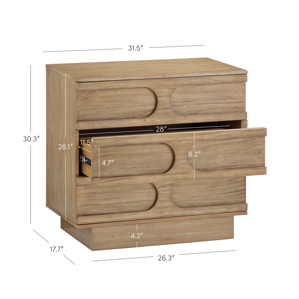 Mid-Century 9-Drawer Extra Large Dresser Light Brown (Set of 3) Mid-Century 9-Drawer Extra Large Dresser Light Brown (Set of 3)