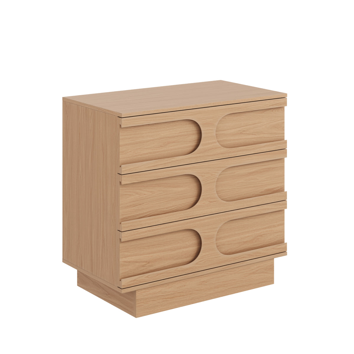 Nathan James Iris 3 Drawer Dresser, Mid-Century Modern Solid Wood Dresser for Bedroom, Raw Oak Nathan James Iris 3 Drawer Dresser, Mid-Century Modern Solid Wood Dresser for Bedroom, Raw Oak