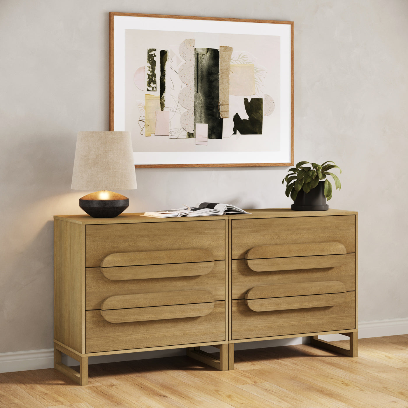 Novi Dresser Solid Wood Set of 2