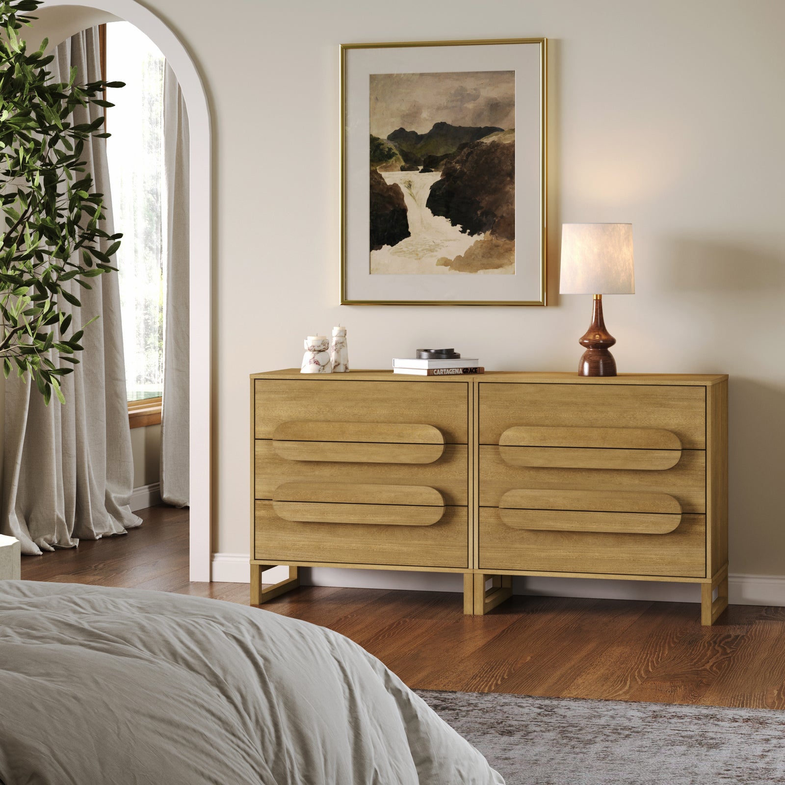 Novi Dresser Solid Wood Set of 2