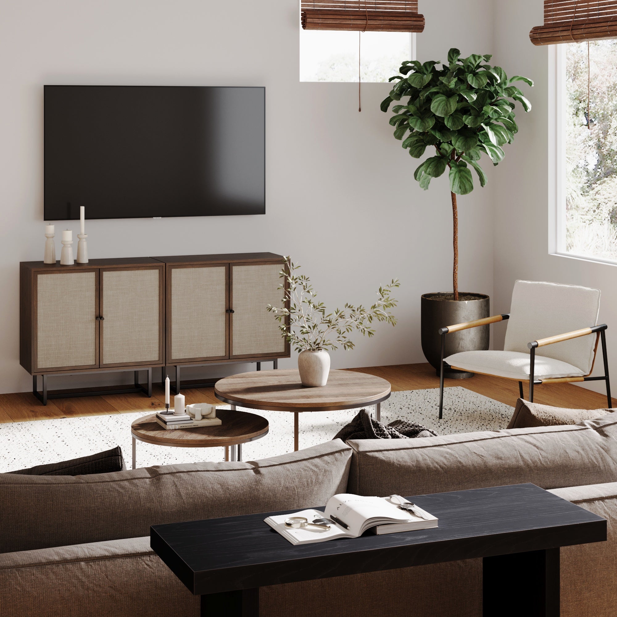 kmart テレビ台 ナチュラルラタンエンターテイメントユニット/シェルフ kmart テレビ台 ナチュラルラタンエンターテイメントユニット/シェルフ