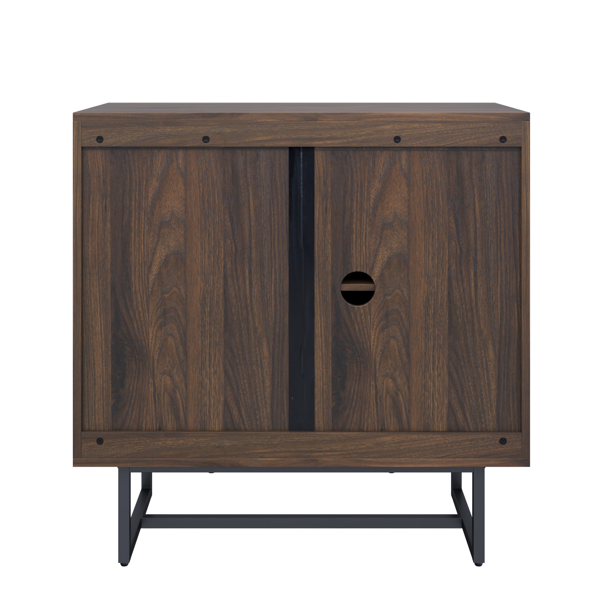 Kova Credenza Rattan Walnut Set of 2 | Nathan James