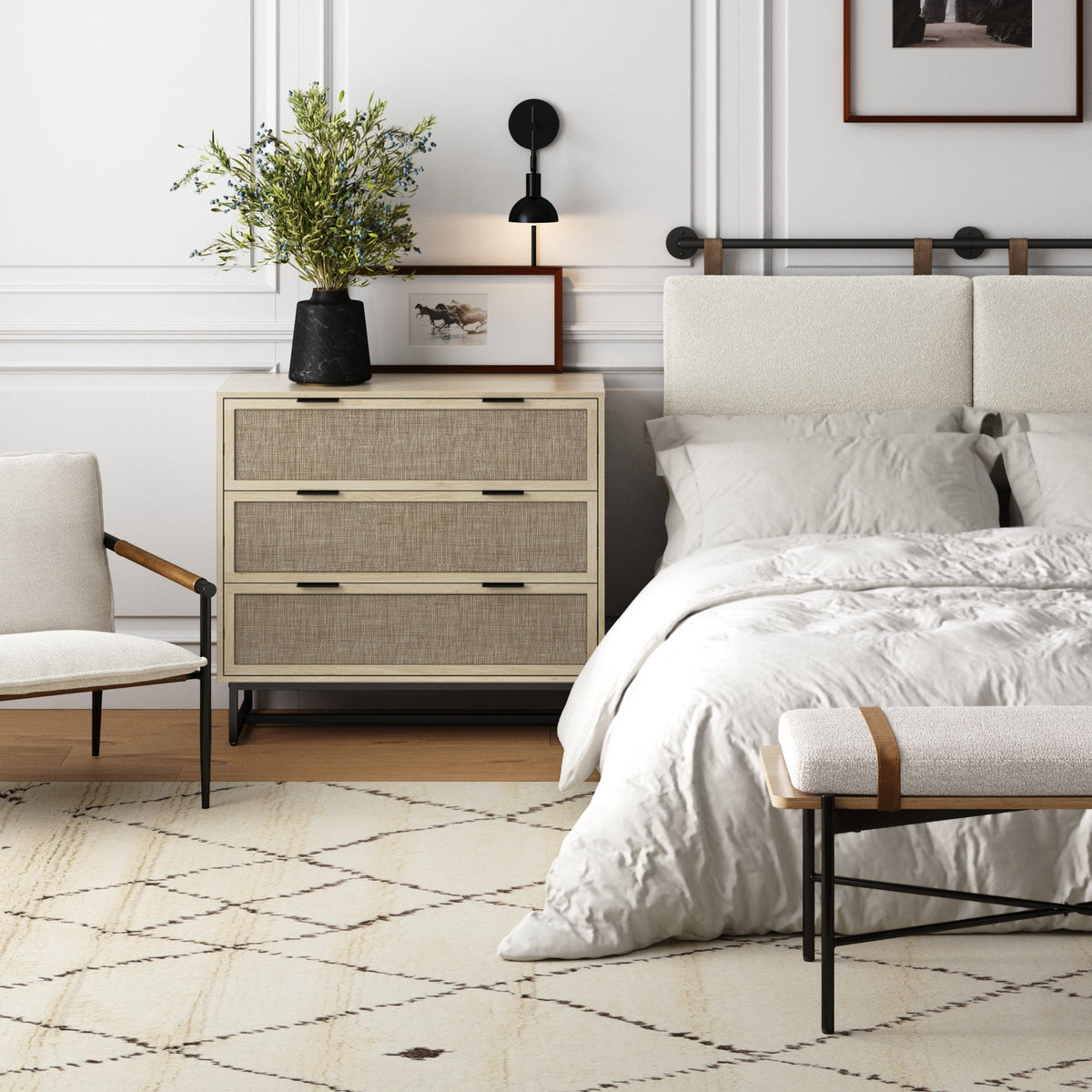 Kova Dresser Rattan Oak 3-Drawer