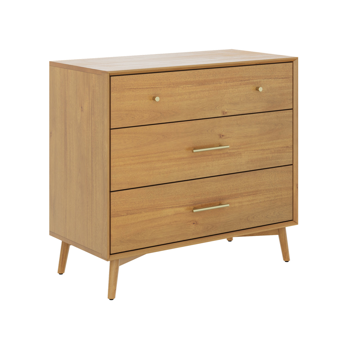 Mid-Century Modern Acacia 3 Drawer Dresser