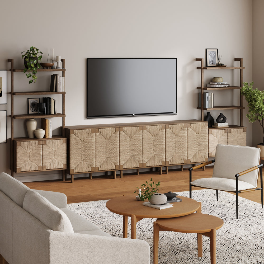 Beacon Entertainment Center Seagrass 3-Cabinet | Nathan James