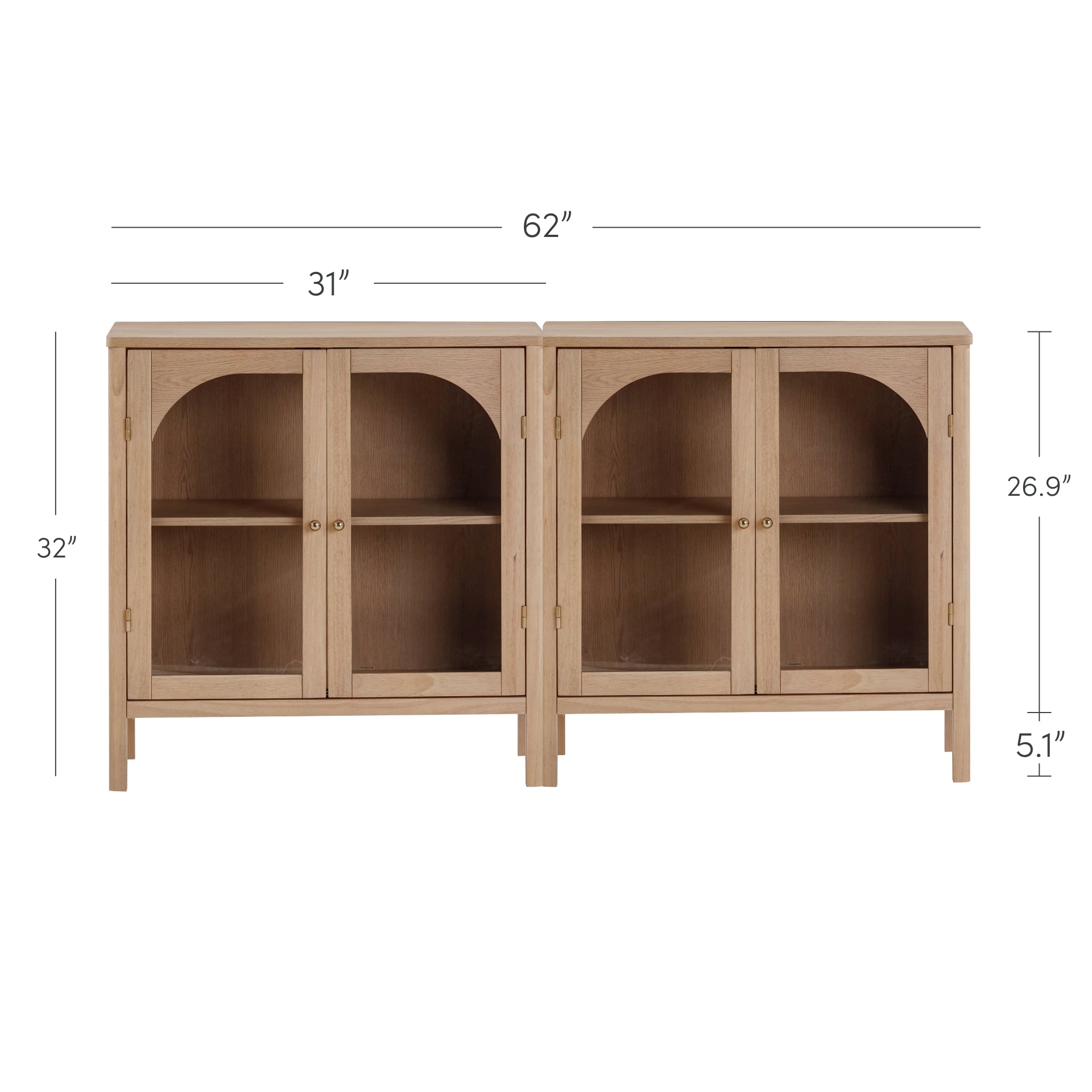 Mason TV Console Rattan Arched Black for 65