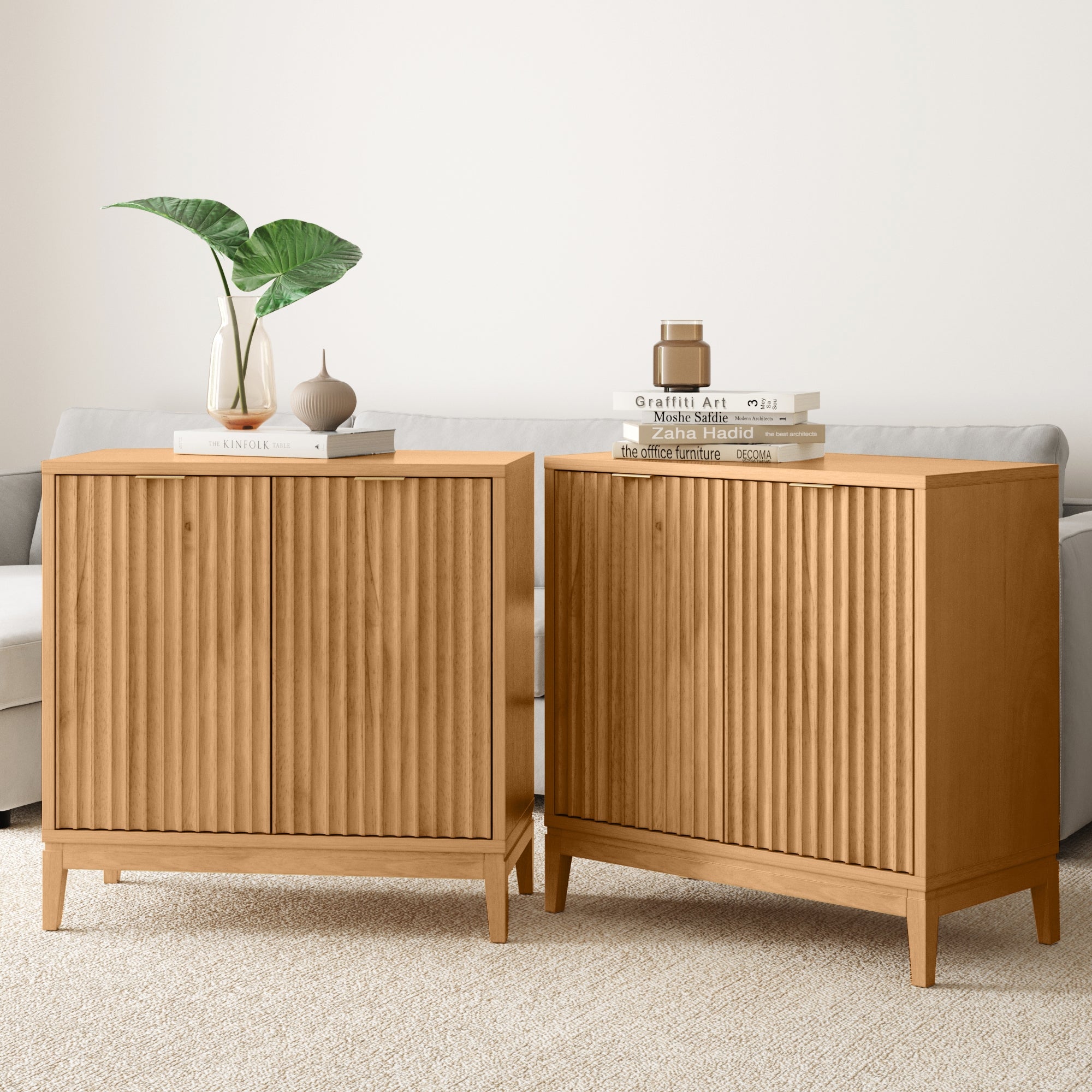 Nathan James Fluted Storage Cabinet - Thumbnail 2