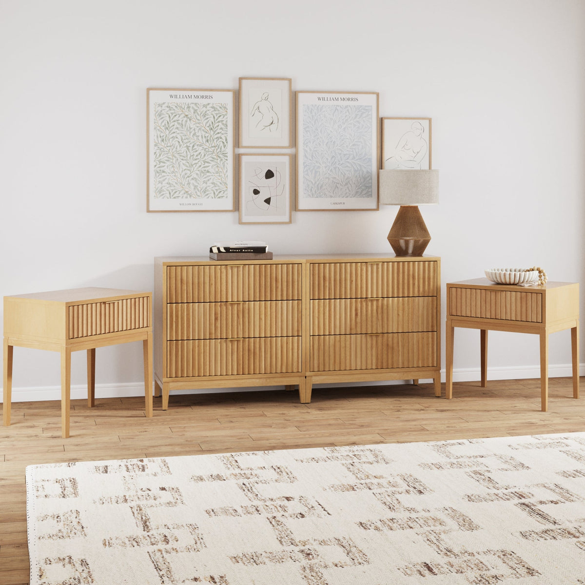 Jasper Bedroom Set Wood Walnut Set of 2