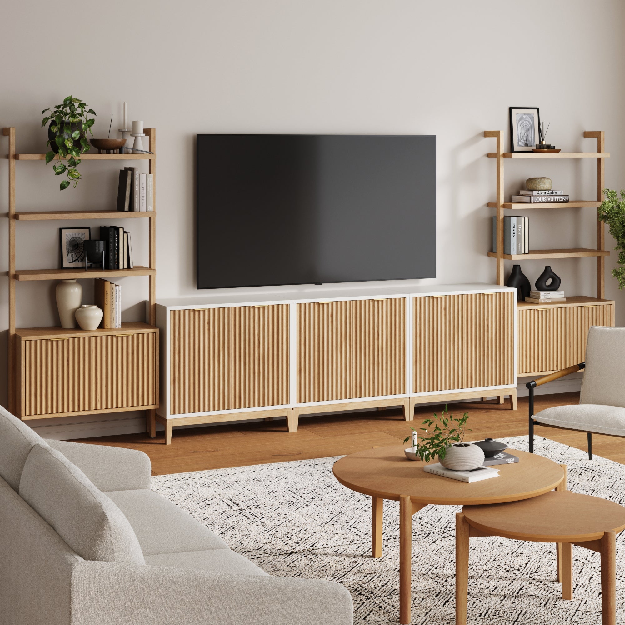 Jasper Modern Entertainment Center Light Brown | Nathan James