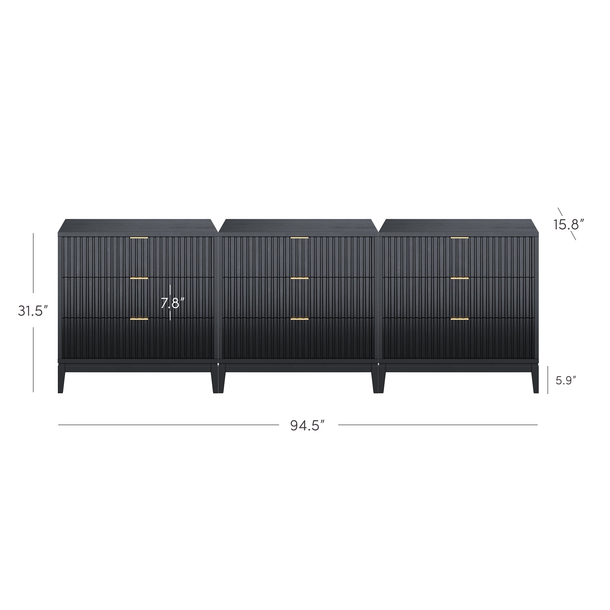 Mid-Century 9-Drawer Extra Large Dresser - Thumbnail 5