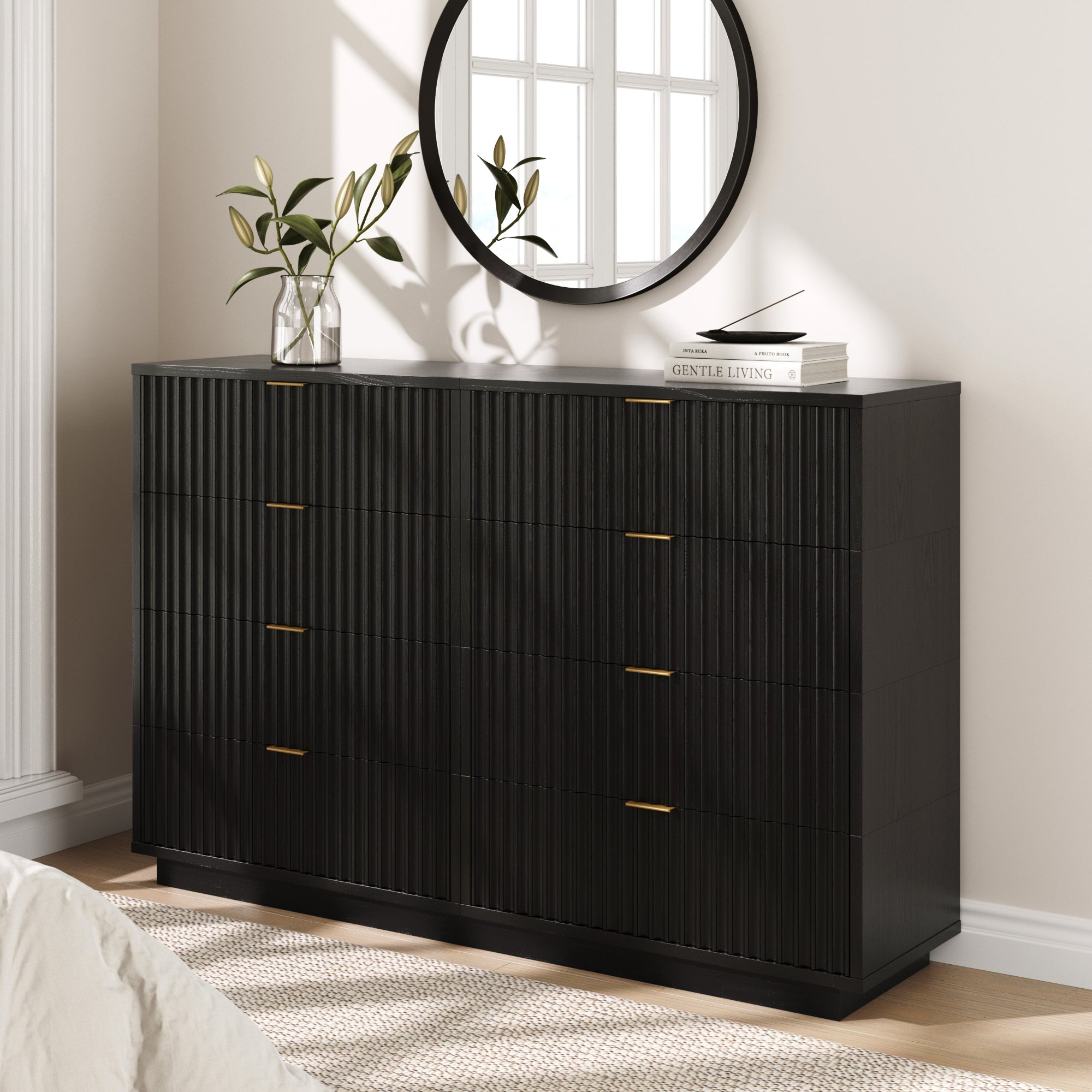Jasper Dresser Black Oak 8-Drawer Modular | Nathan James