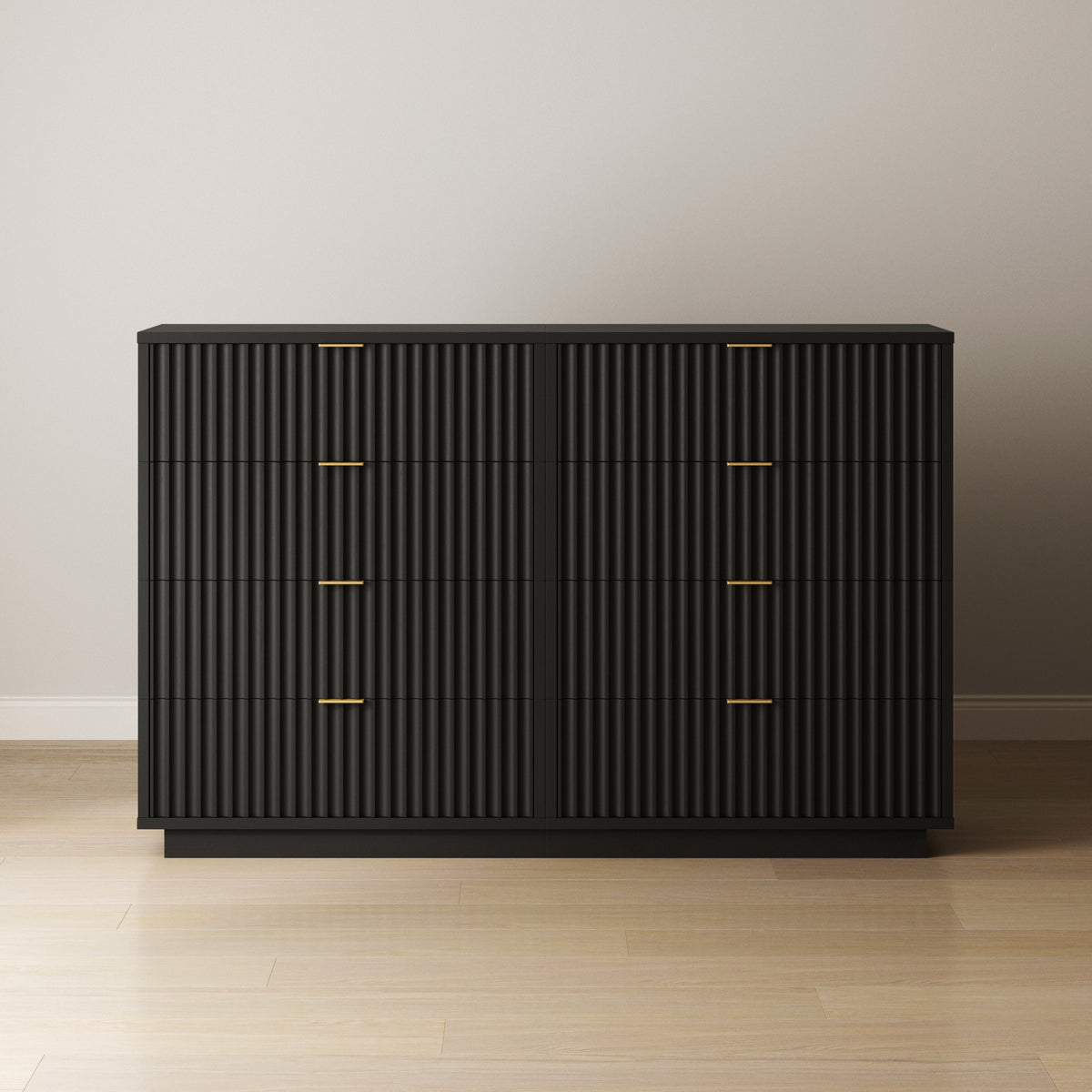 Modern Stackable 8-Drawer Modular Dresser Black Oak - Nathan James