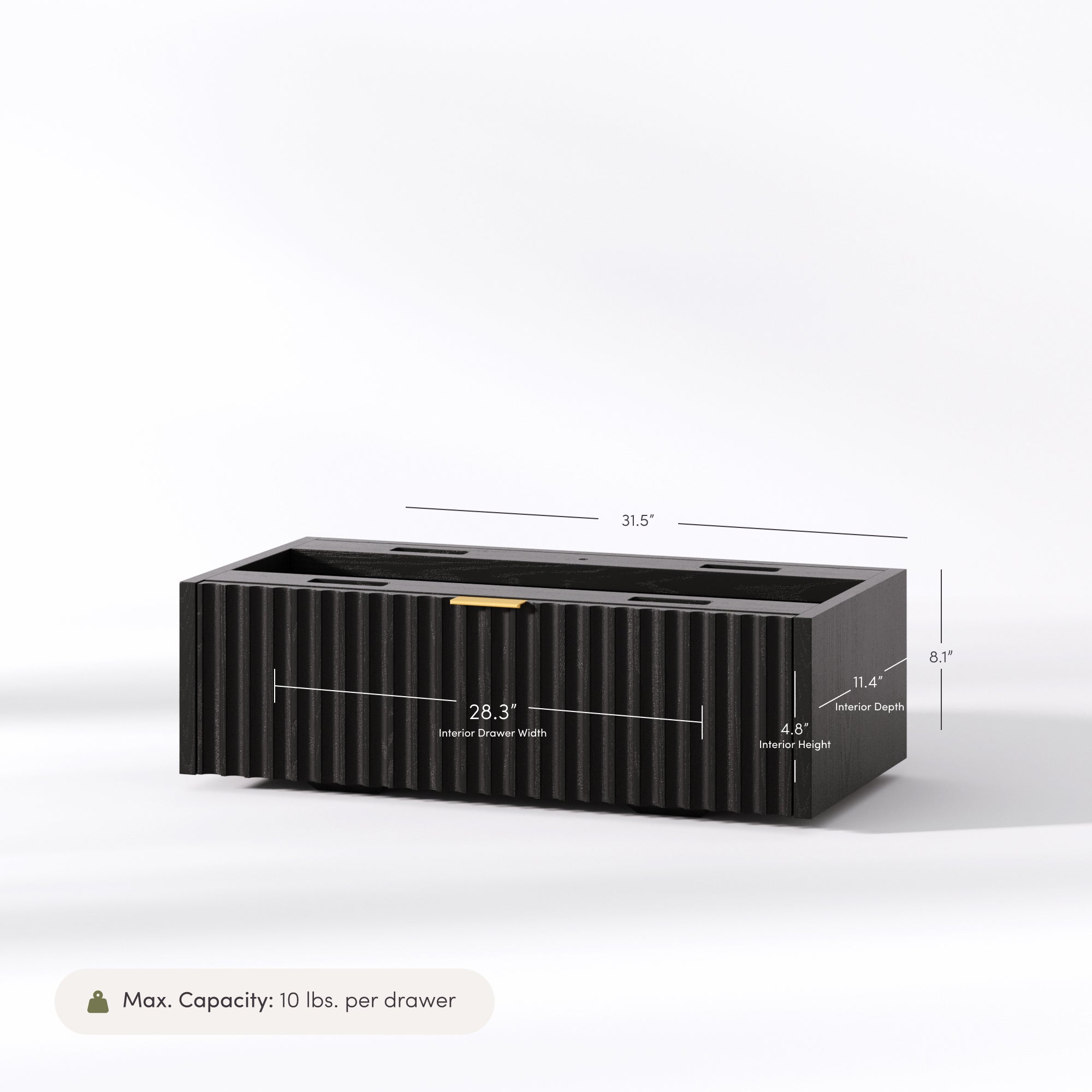 Jasper Dresser Drawer Black Oak Stackable Modern | Nathan James