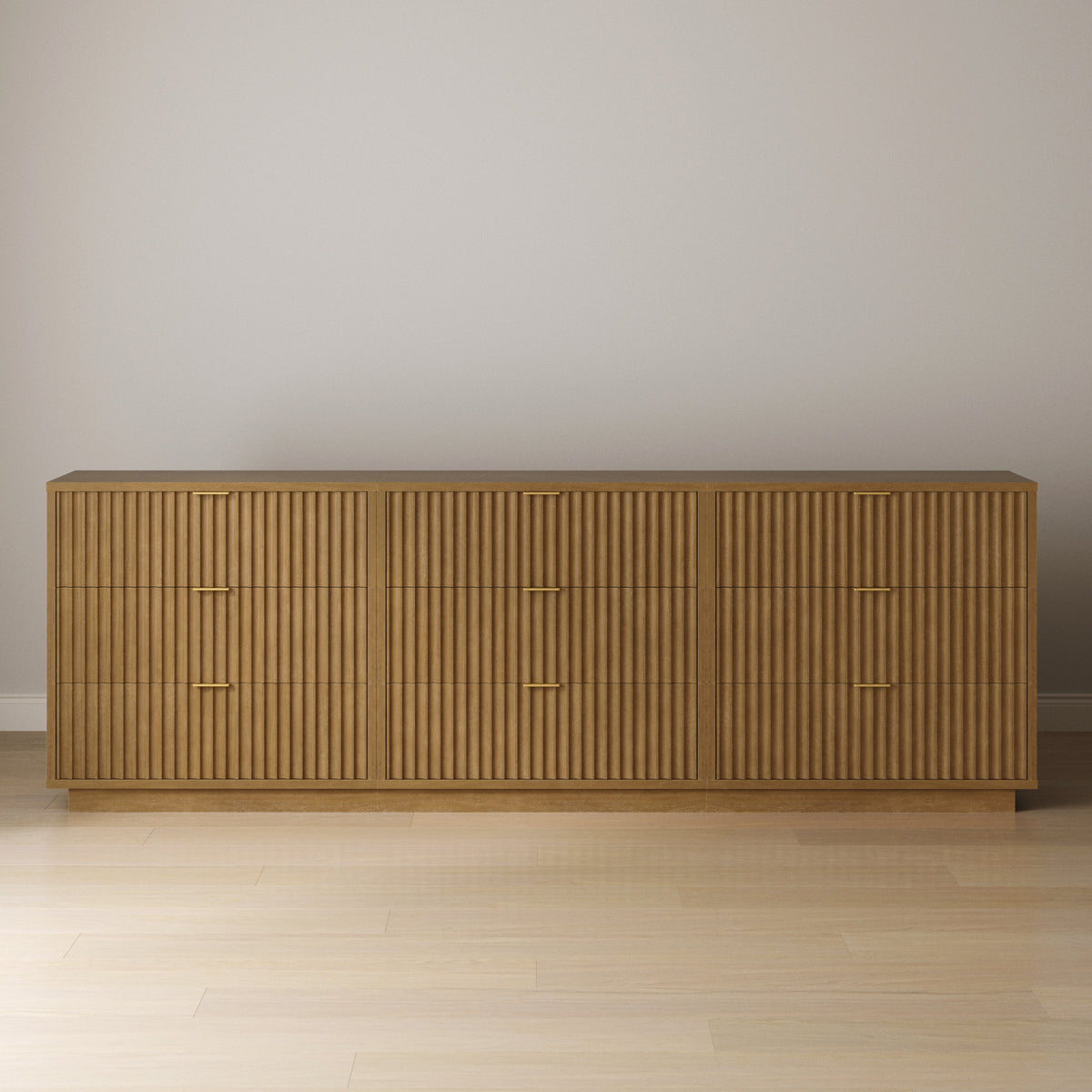 Modern Stackable 9-Drawer Modular Dresser Light Brown - Nathan James